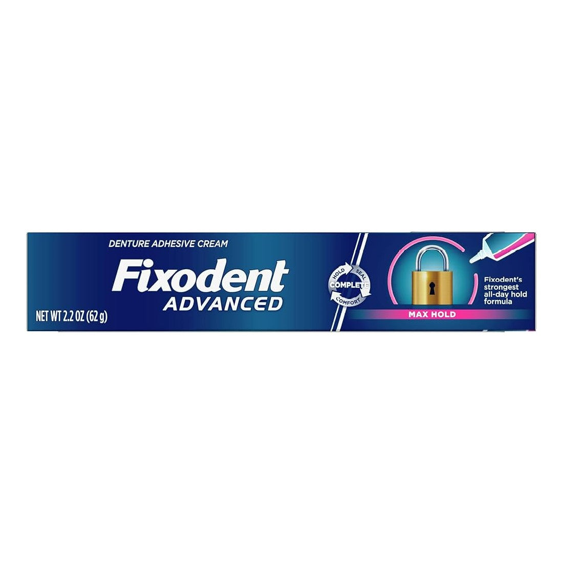 Fixodent Advanced Max Hold Denture Adhesive Cream, 2.2 OZ (62 g)