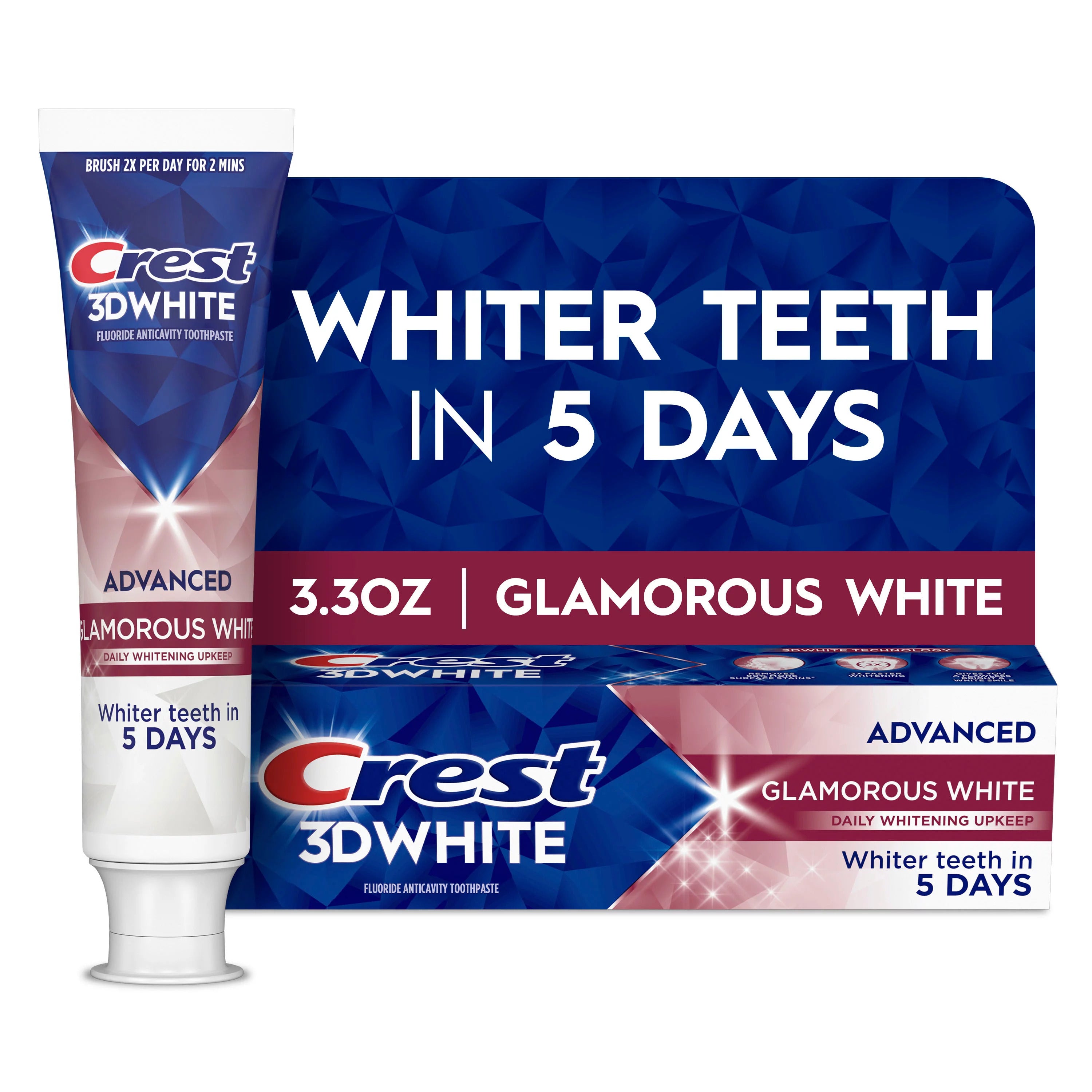 Crest 3D White Glamorous White Toothpaste, 3.3 OZ (93 g)