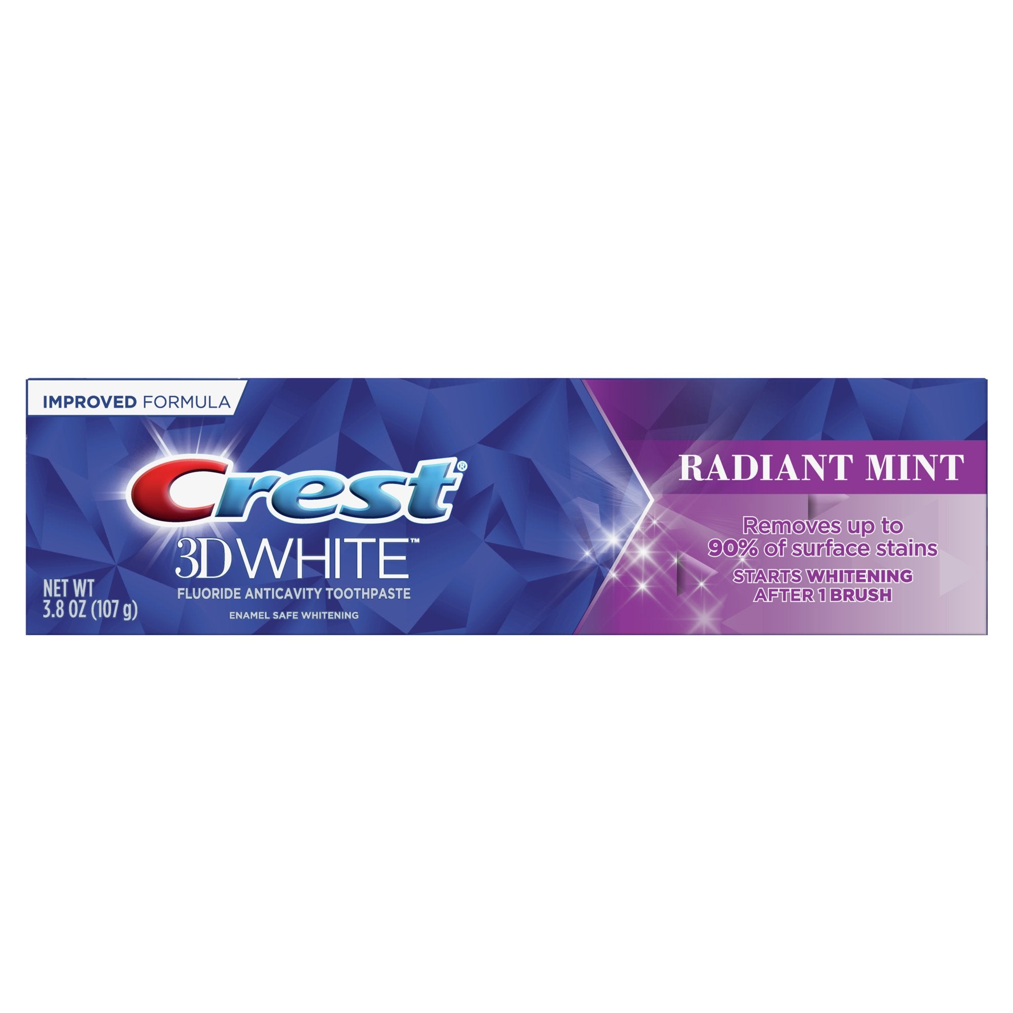 Crest 3D White Radiant Mint Toothpaste, 3.8 Oz (107 g)