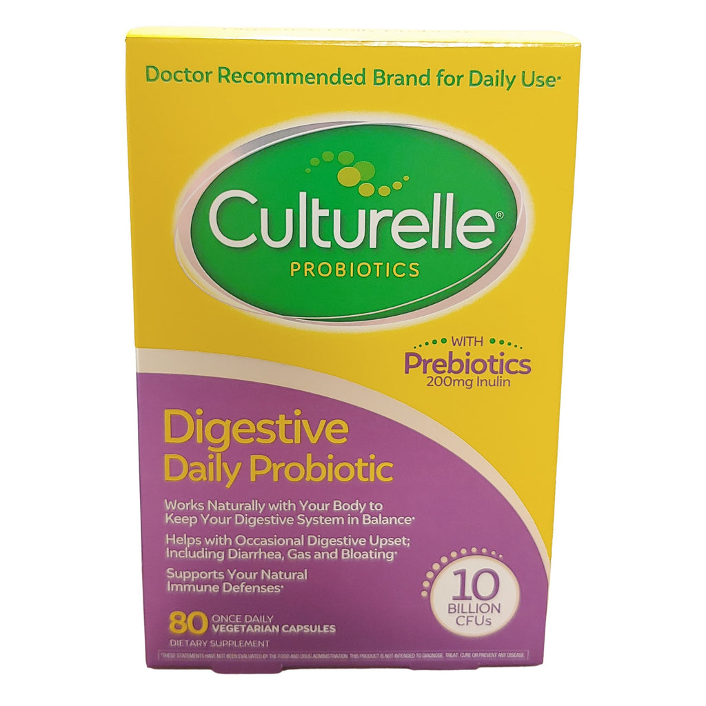 Culturelle Digestive Daily Probiotic, 10 Billion CFUs + Prebiotics, 80 Capsules