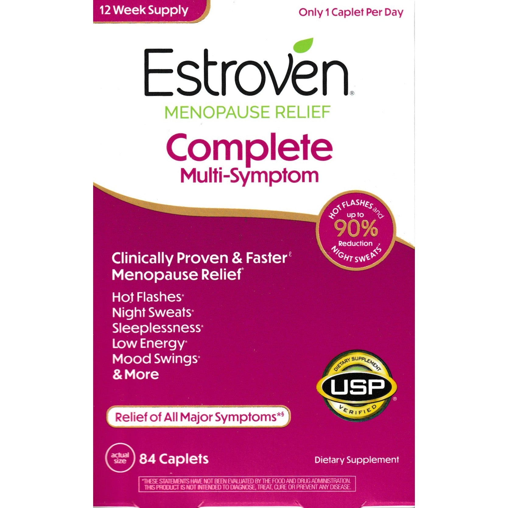 Estroven Complete Multi-Symptom Menopause Relief, 84 Caplets