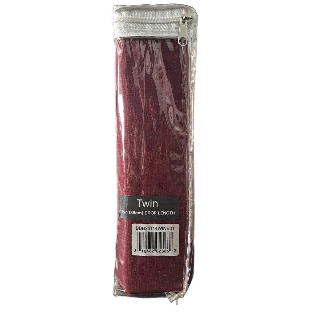 SmoothWeave Twin Tailored Bedskirt, Wine, 14 in Drop Length