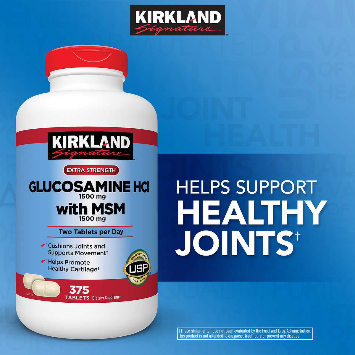 Kirkland Signature Joint Health Dietary Supplement, 375 Tablets