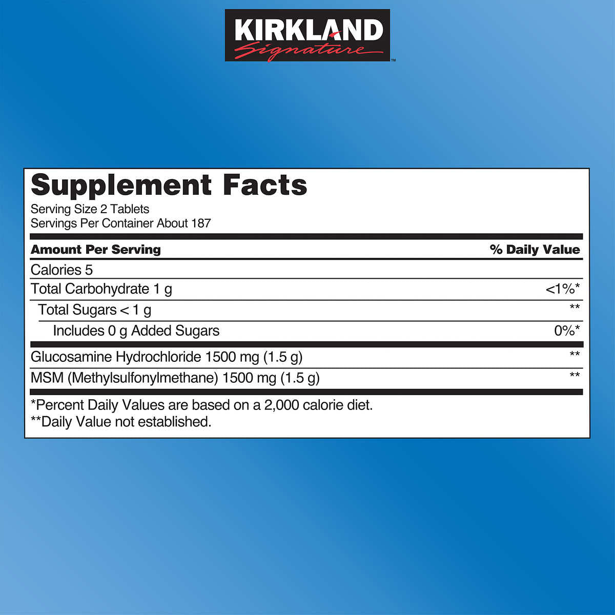 Kirkland Signature Joint Health Dietary Supplement, 375 Tablets