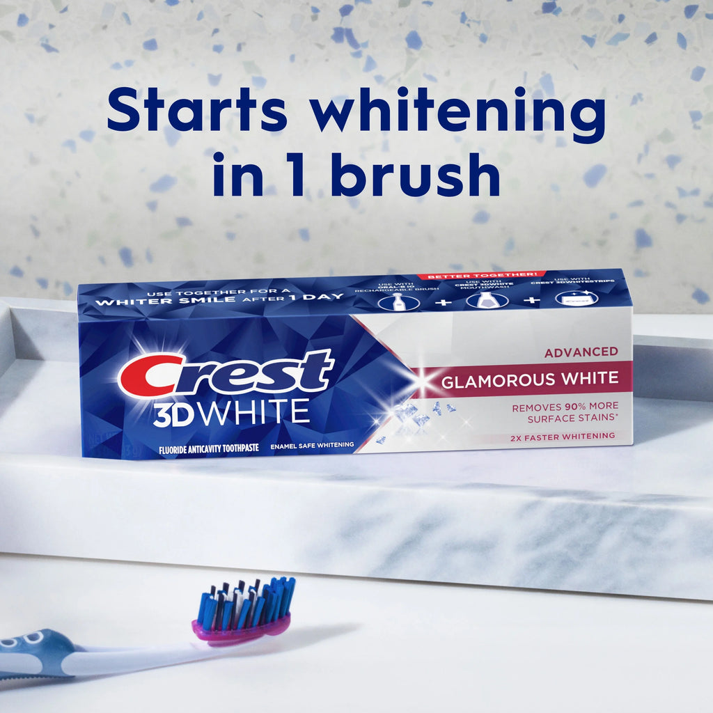 Crest 3D White Glamorous White Toothpaste 3.3 oz (93 g) 2-Pack