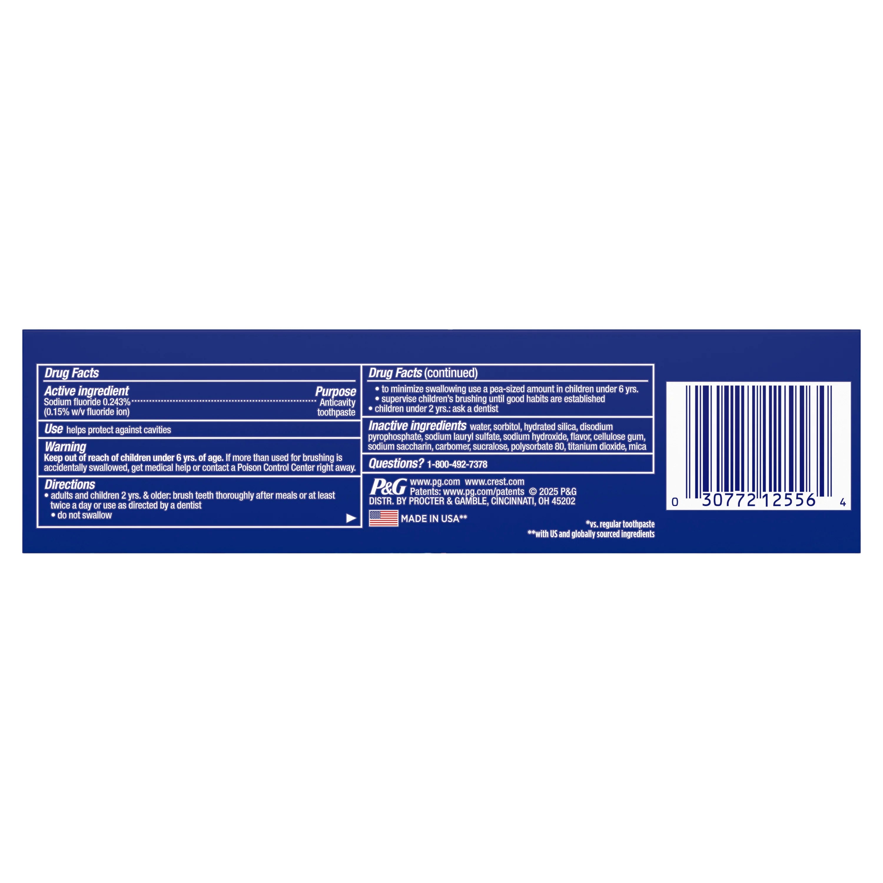 Crest 3D White Glamorous White Toothpaste, 3.3 OZ (93 g)