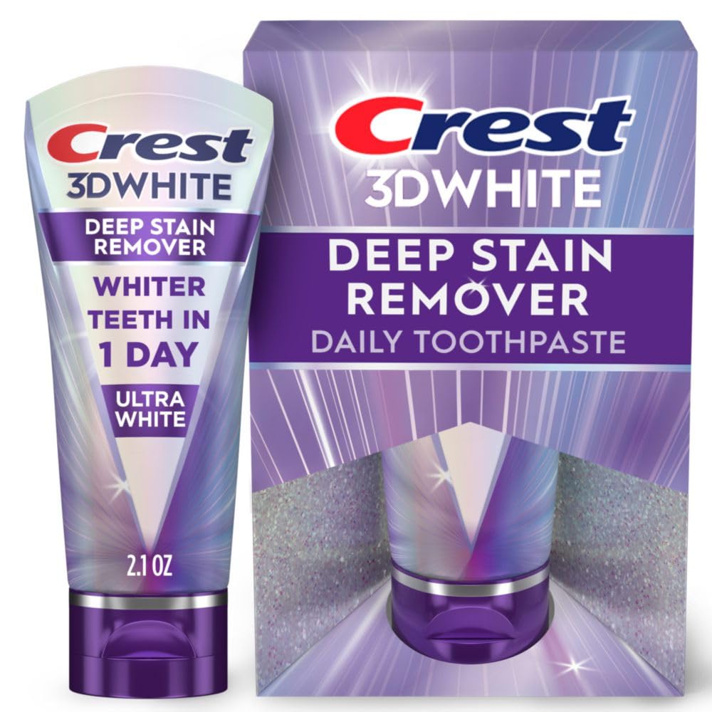 Crest 3D White Brilliance Deep Stain Remover Daily Toothpaste, Ultra White, 2.1 OZ (59 g)