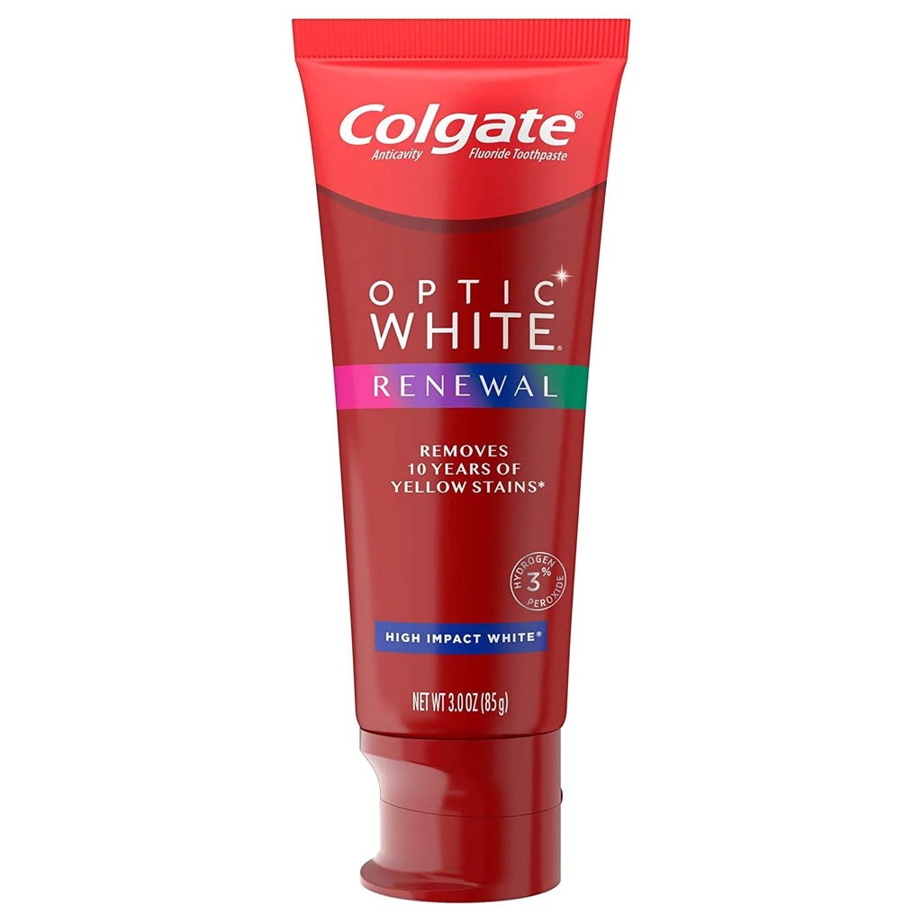 CLEARANCE Colgate Optic White Renewal High Impact White Toothpaste 4.1 Oz, EXP 11/2025