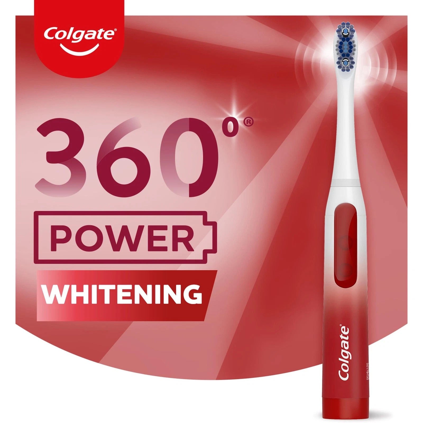 Colgate 360° Whitening Powered Toothbrush, Soft