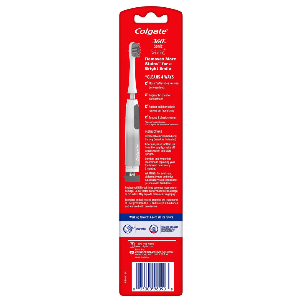 Colgate 360° Whitening Powered Toothbrush, Soft