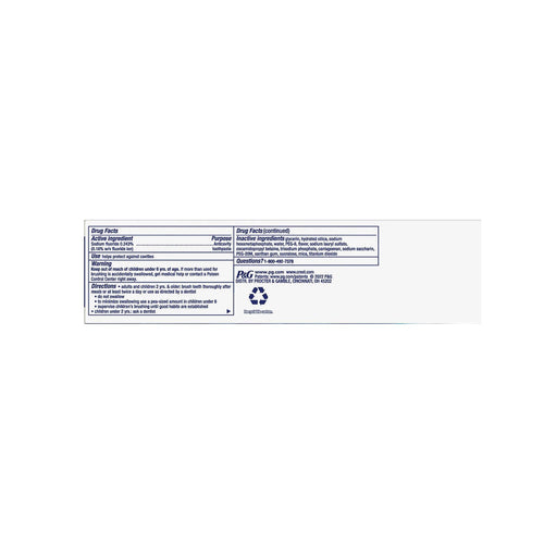 Crest 3D White Advanced Whitening Toothpaste Ingredients