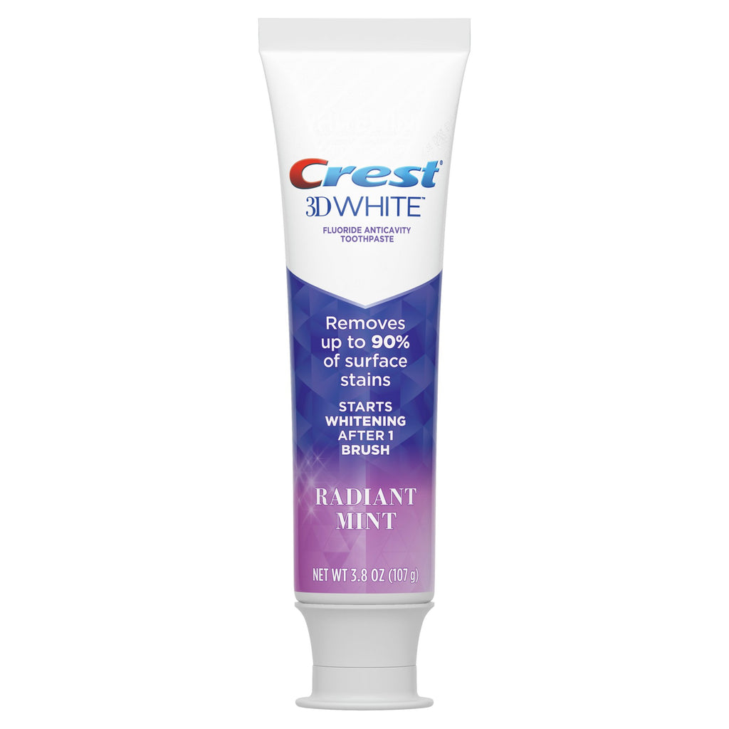Crest 3D White Radiant Mint Toothpaste, 3.8 Oz (107 g)