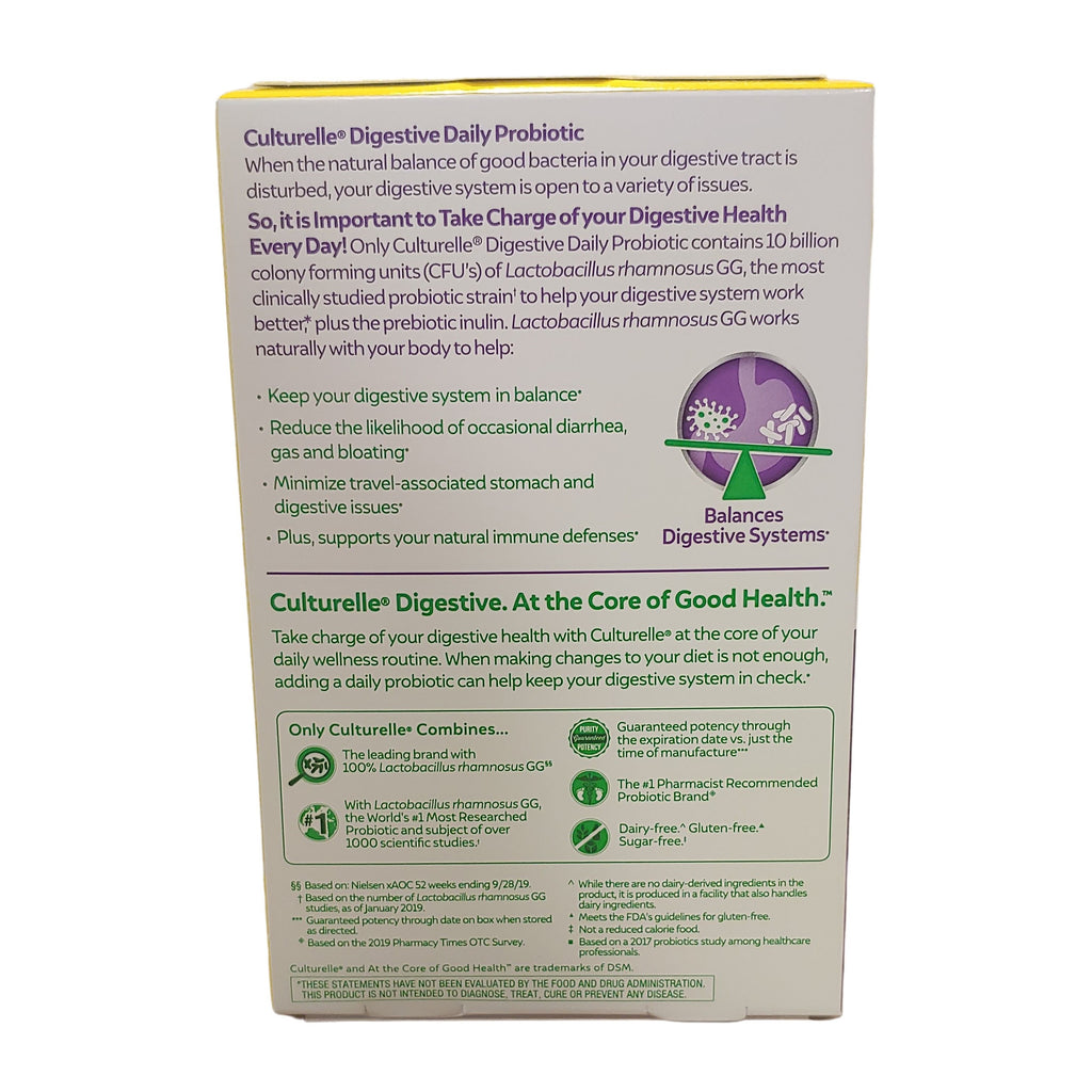 Culturelle Digestive Daily Probiotic, 10 Billion CFUs + Prebiotics, 80 Capsules