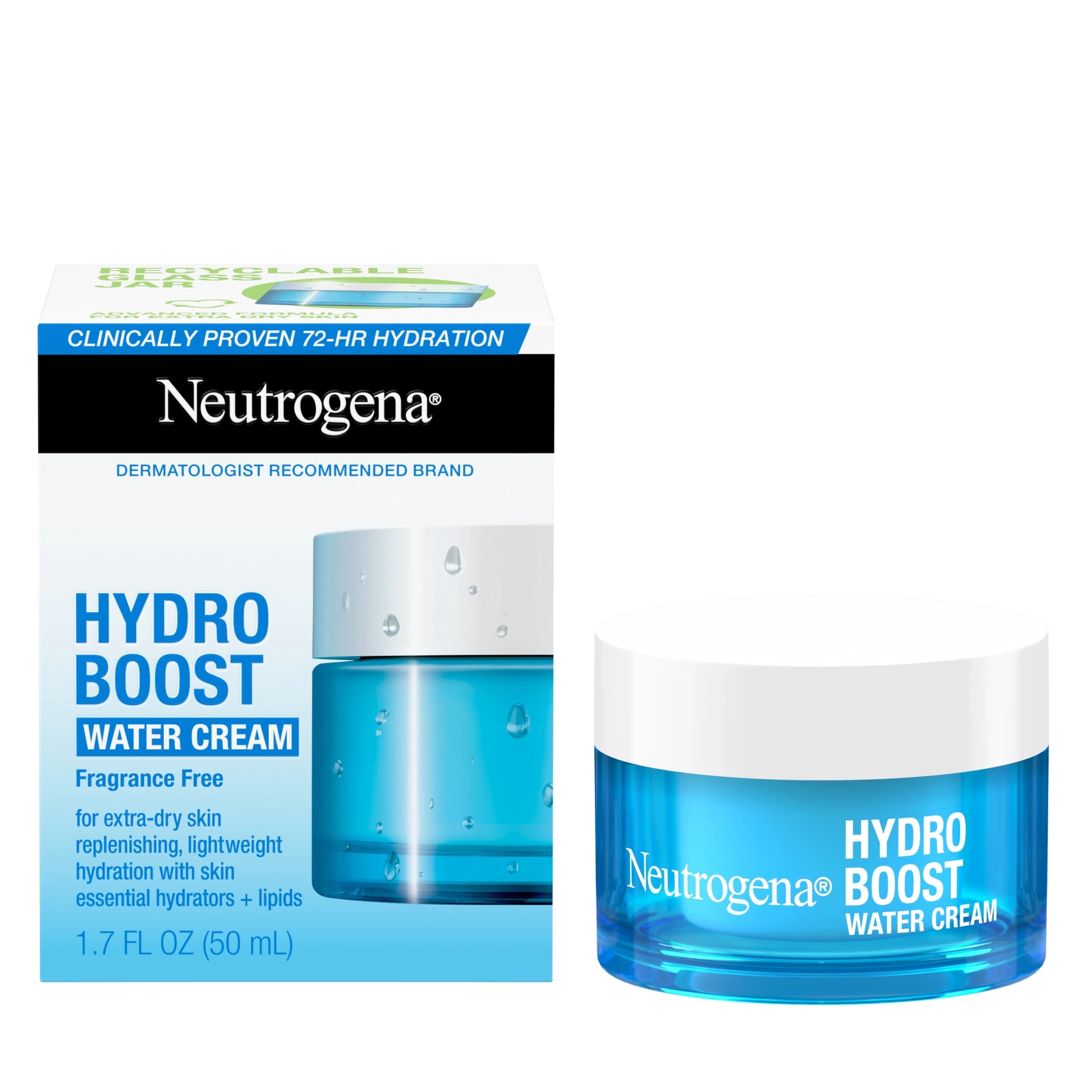 Neutrogena Hydro Boost Water Cream packaging on a white background