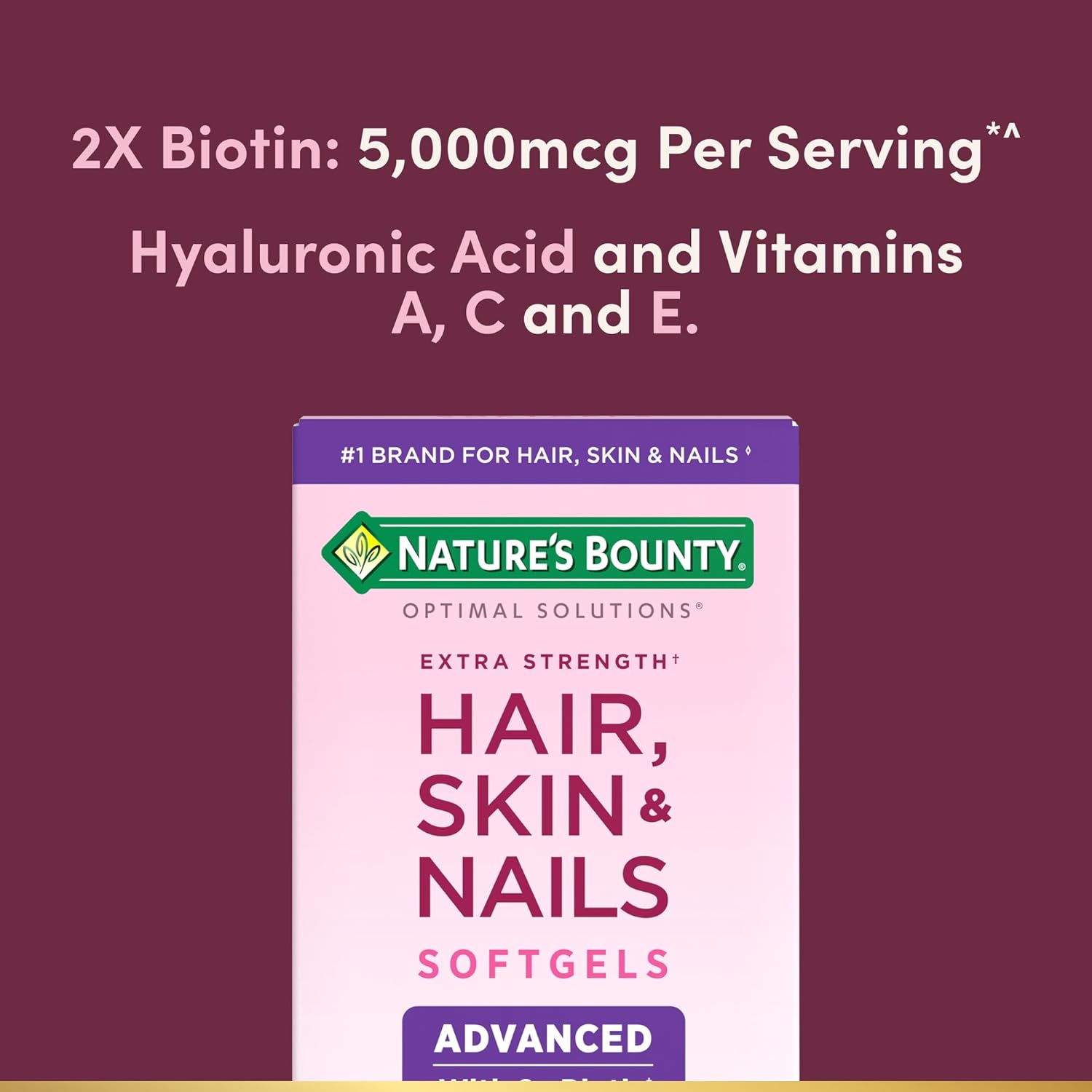 Nature's Bounty Optimal Solutions Hair, Skin & Nails, 150 Softgels