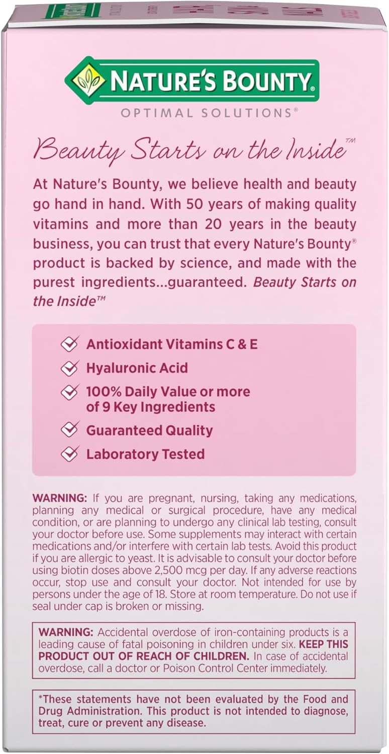 Nature's Bounty Optimal Solutions Hair, Skin & Nails, 150 Softgels