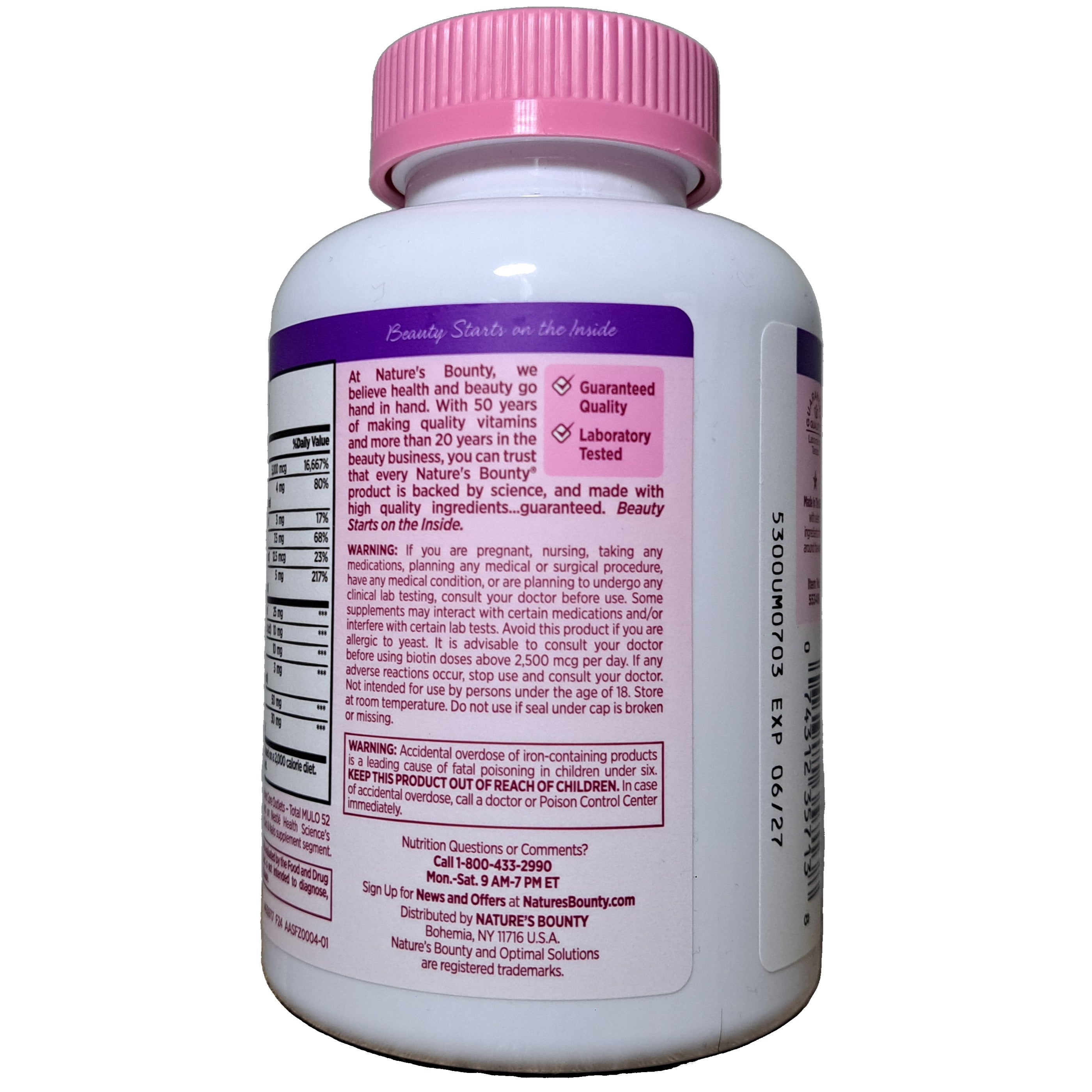 Nature's Bounty Optimal Solutions Hair, Skin & Nails, 250 Softgels