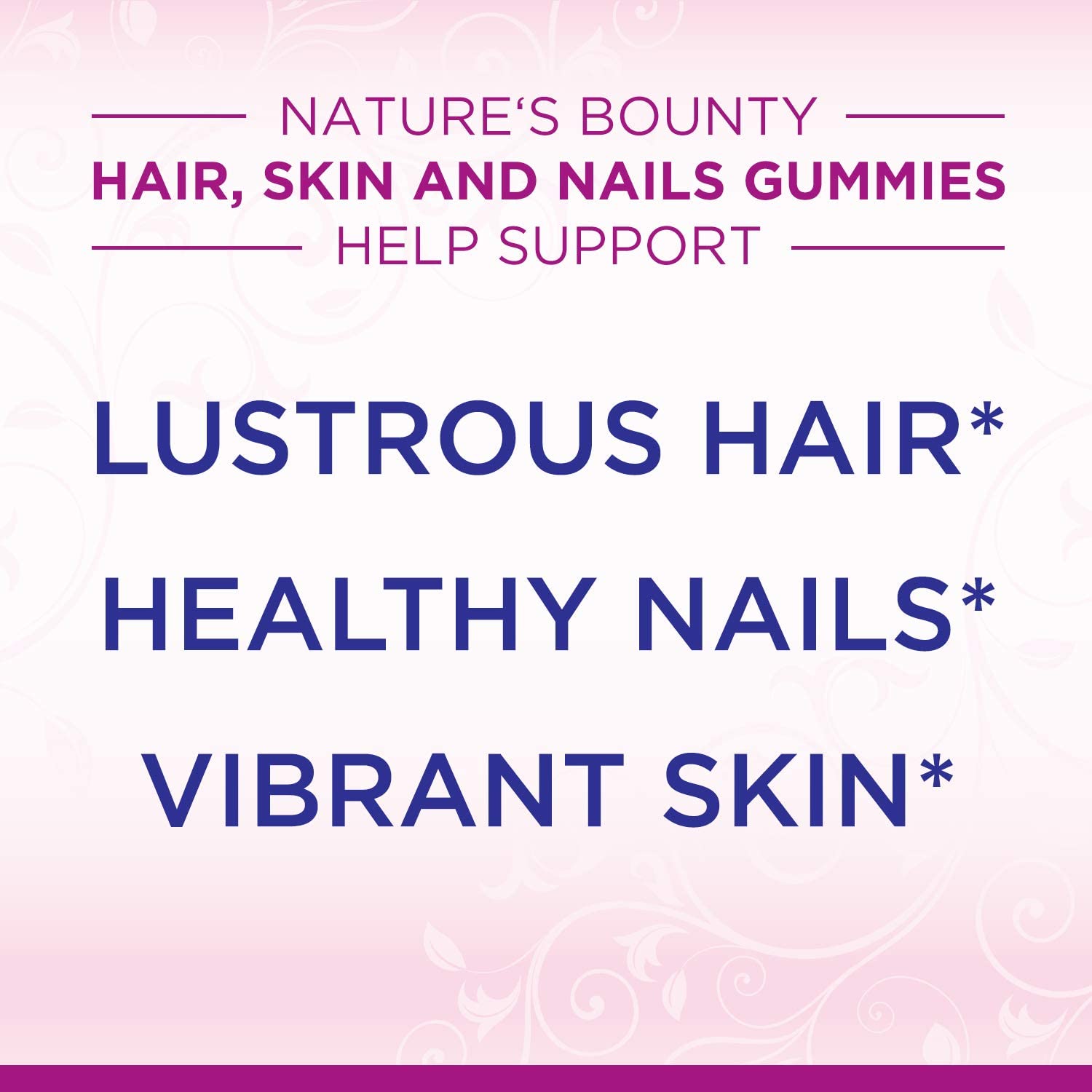 Nature's Bounty Hair, Skin & Nails Gummies, Strawberry, 80 Count