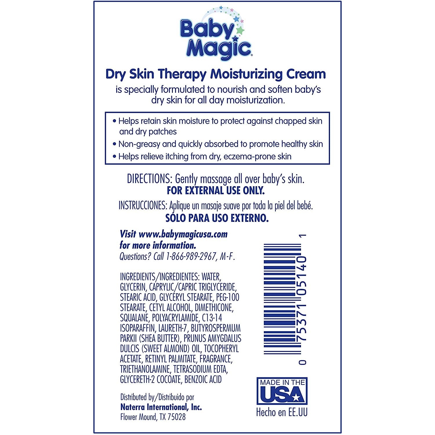 Baby Magic Dry Skin Therapy Moisturizing Cream, Original Baby Scent, 6 oz (170 g)