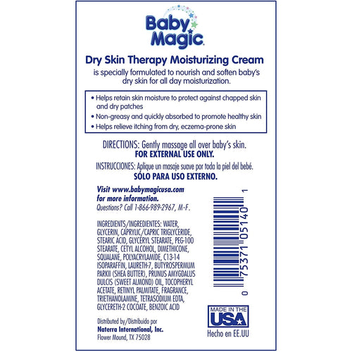 Baby Magic Dry Skin Therapy Moisturizing Cream, Original Baby Scent, 6 oz (170 g)