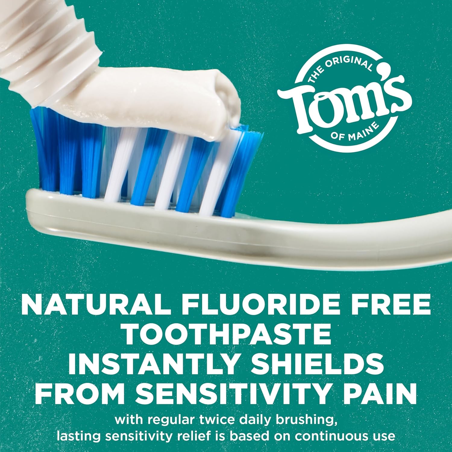 Tom's of Maine Rapid Relief Sensitive Fluoride-Free Toothpaste, Fresh Mint, 4 OZ (113 g)