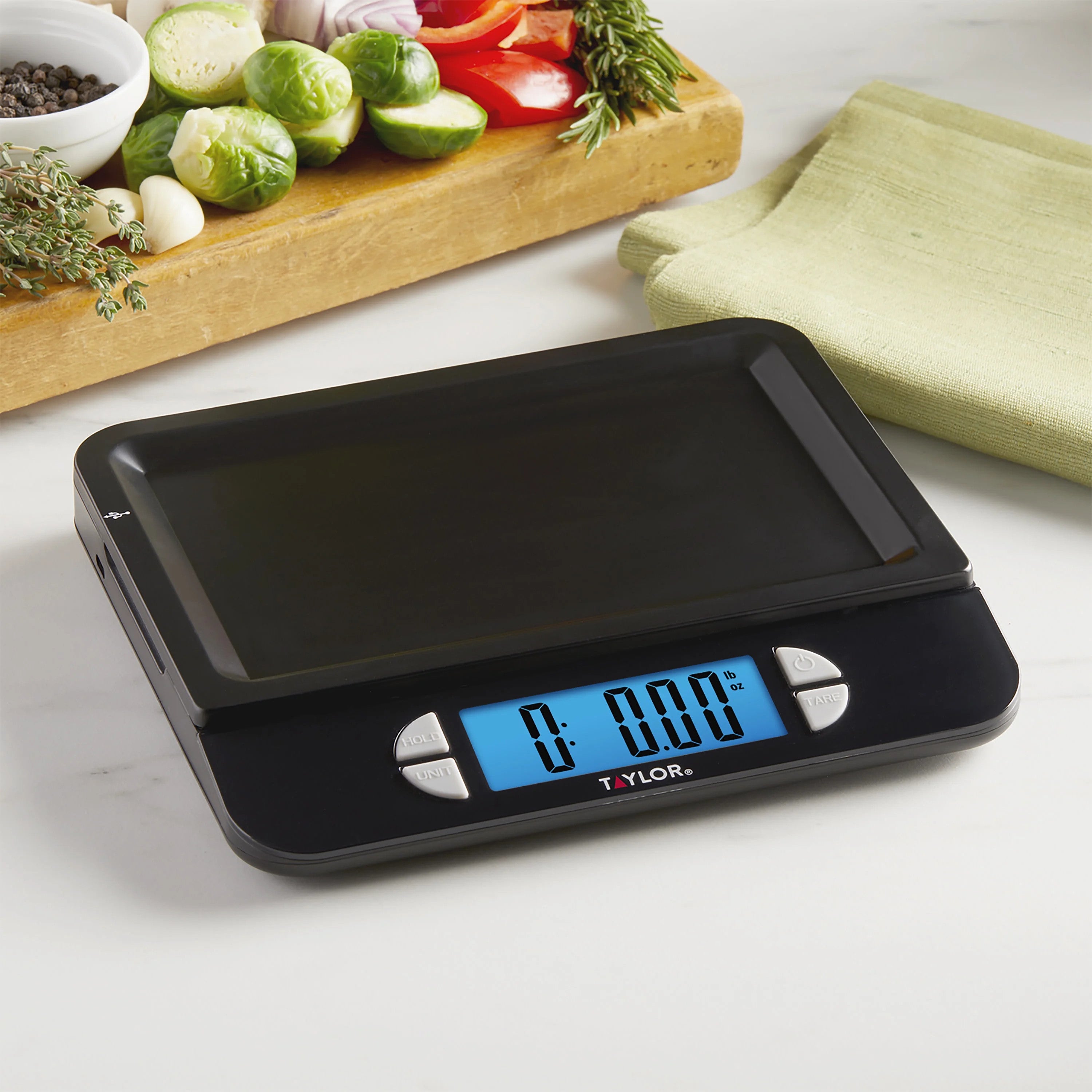 Taylor 11 lb (5 kg) USB Rechargeable Kitchen Scale