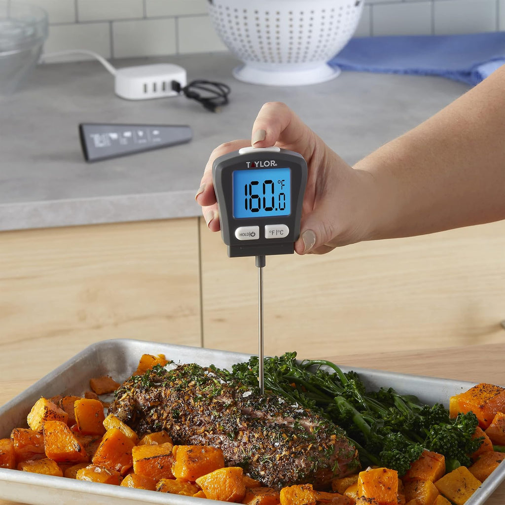 Taylor MRKT USB Rechargeable Digital Food Thermometer, Instant Read