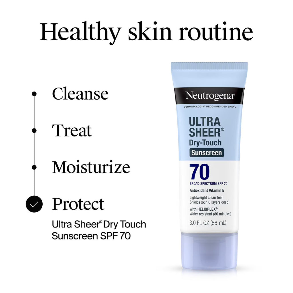 Neutrogena Ultra Sheer Dry-Touch Sunscreen SPF 70, 3 FL OZ (88 mL)