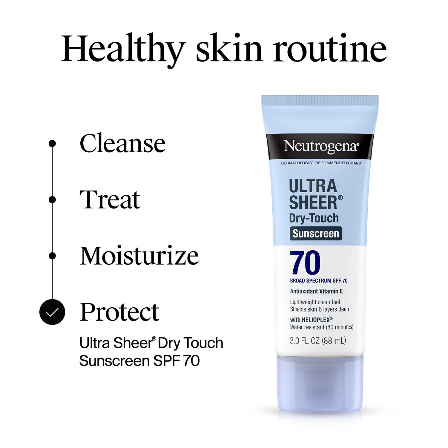 Neutrogena Ultra Sheer Dry-Touch Sunscreen SPF 70, 3 FL OZ (88 mL)