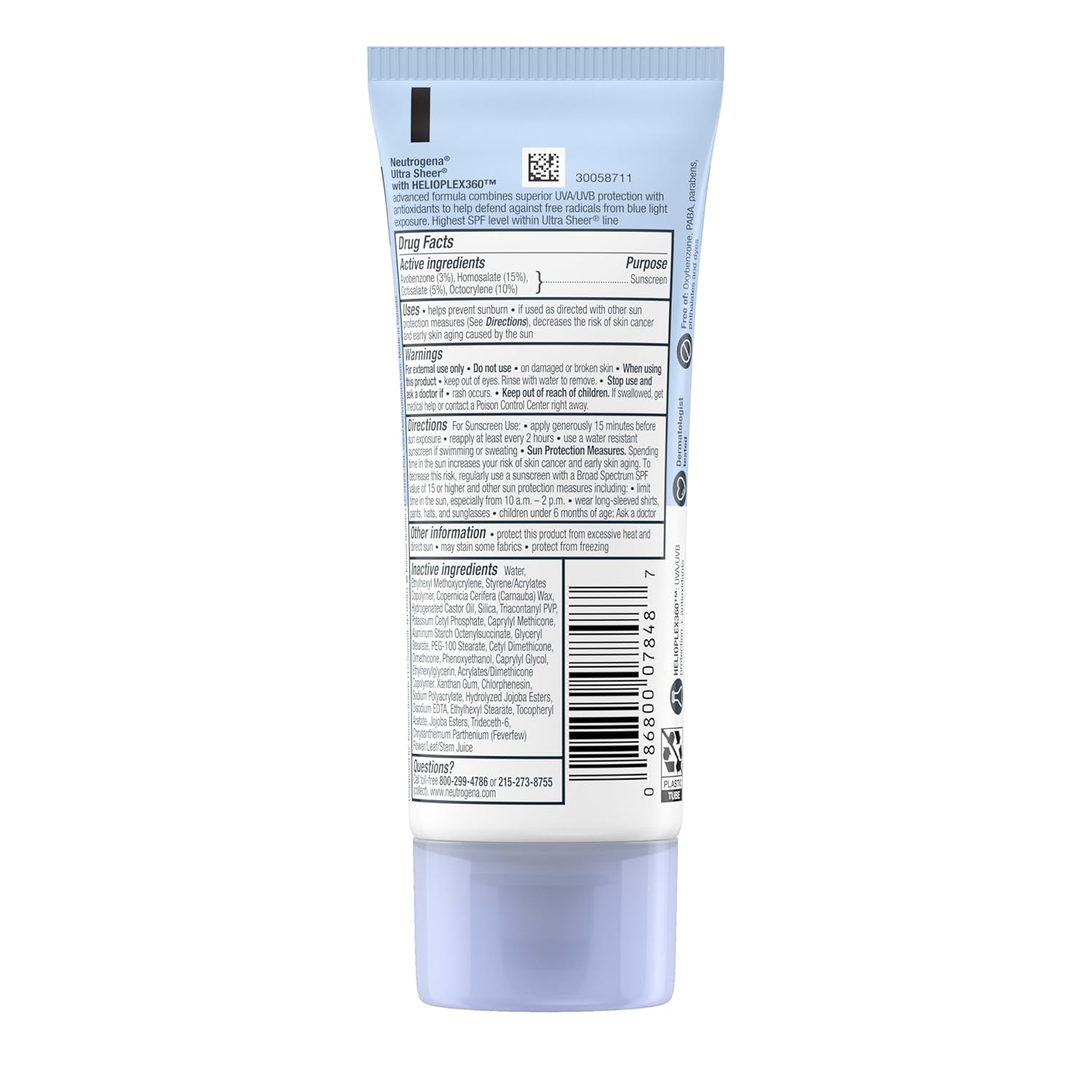 Neutrogena Ultra Sheer Dry-Touch Sunscreen, Max SPF 100+, 3 fl oz (88 mL)