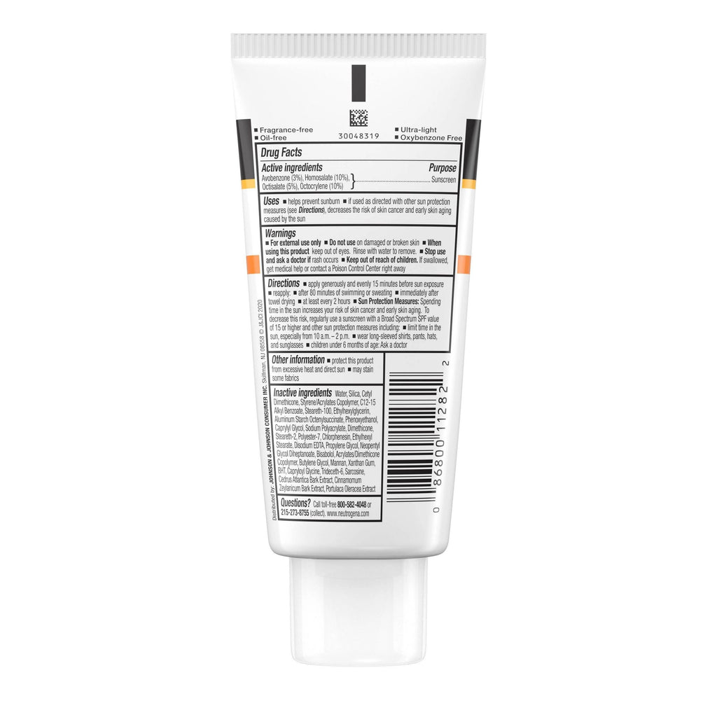 Neutrogena Clear Face SPF 50 Sunscreen, 3 FL OZ (88 mL)