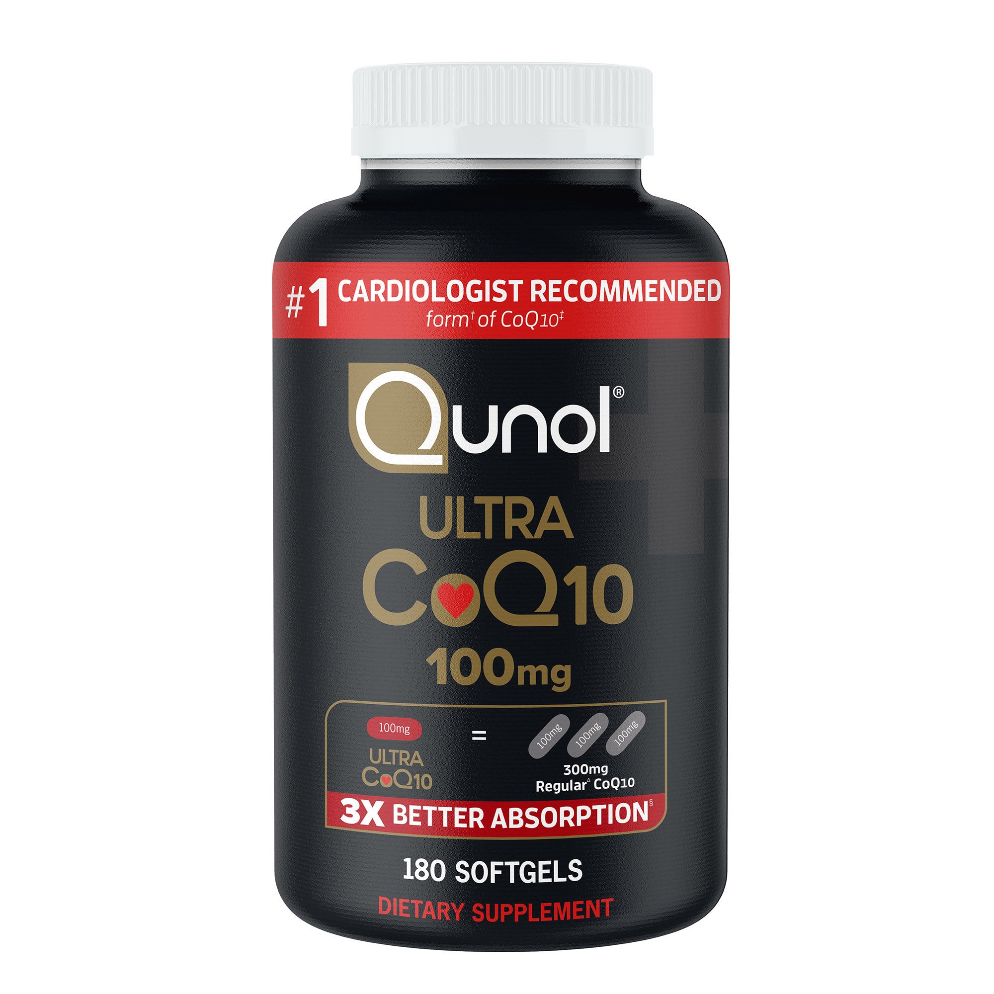 Qunol Ultra CoQ10 100 mg, 180 Softgels