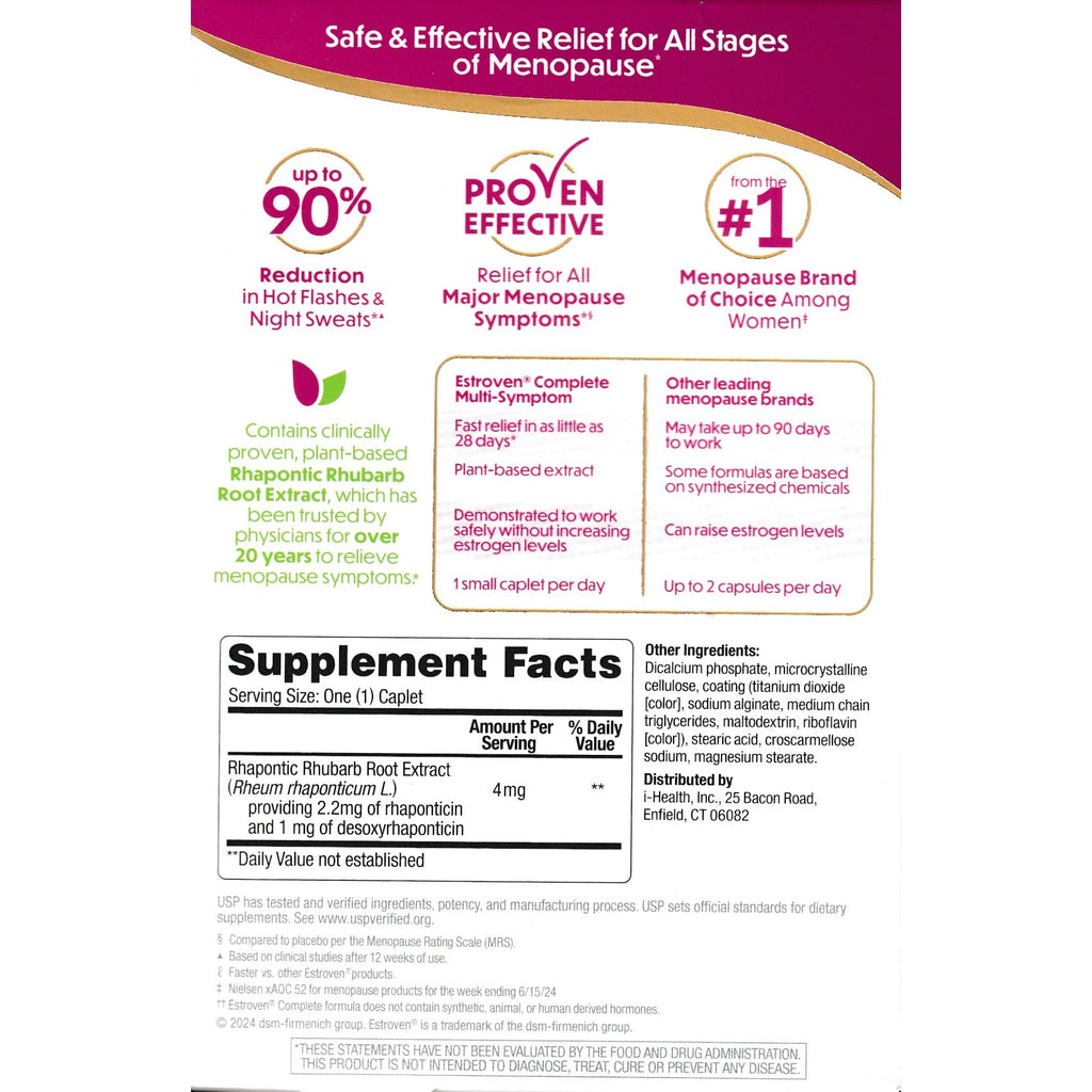 Estroven Complete Multi-Symptom Menopause Relief, 84 Caplets