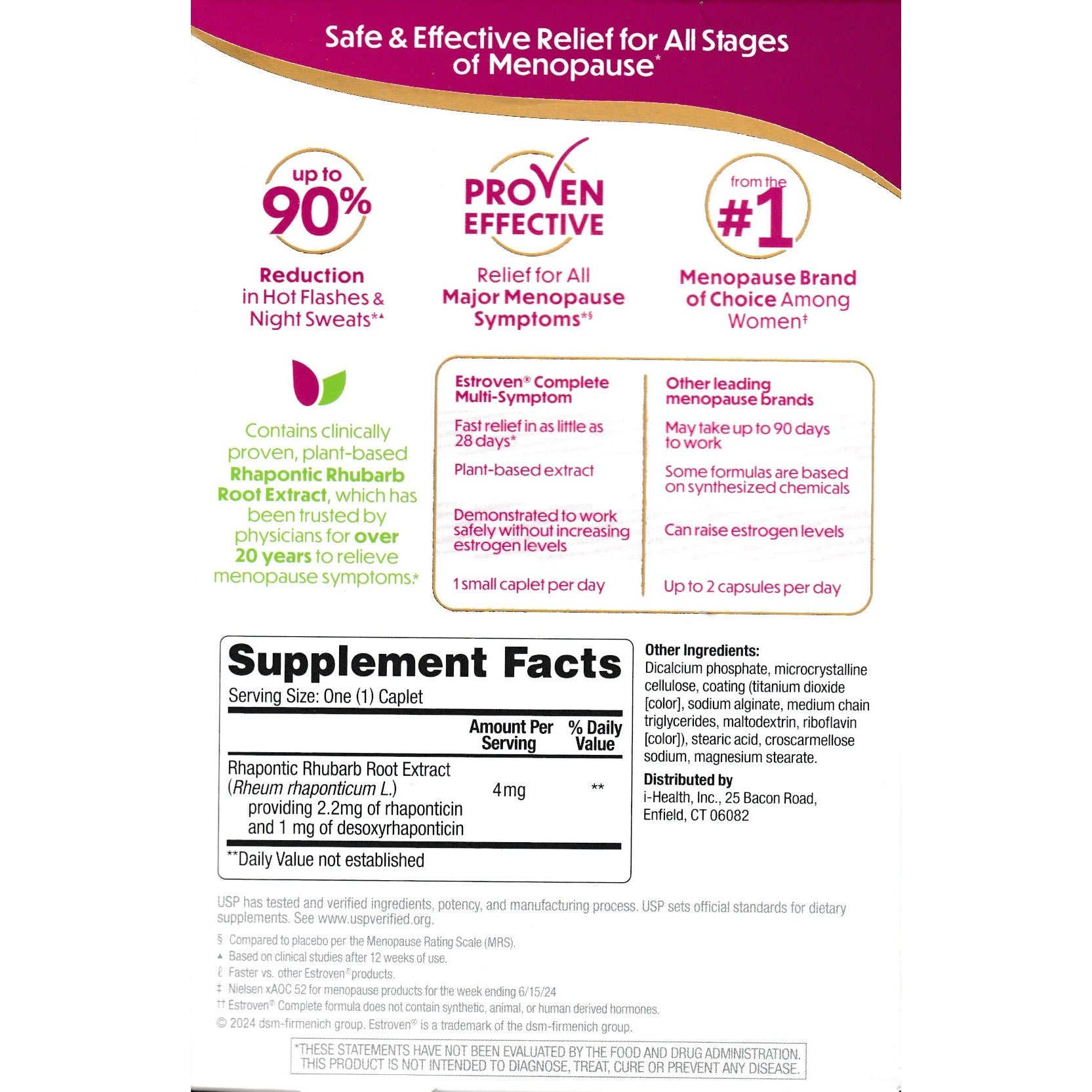 Estroven Complete Multi-Symptom Menopause Relief, 84 Caplets