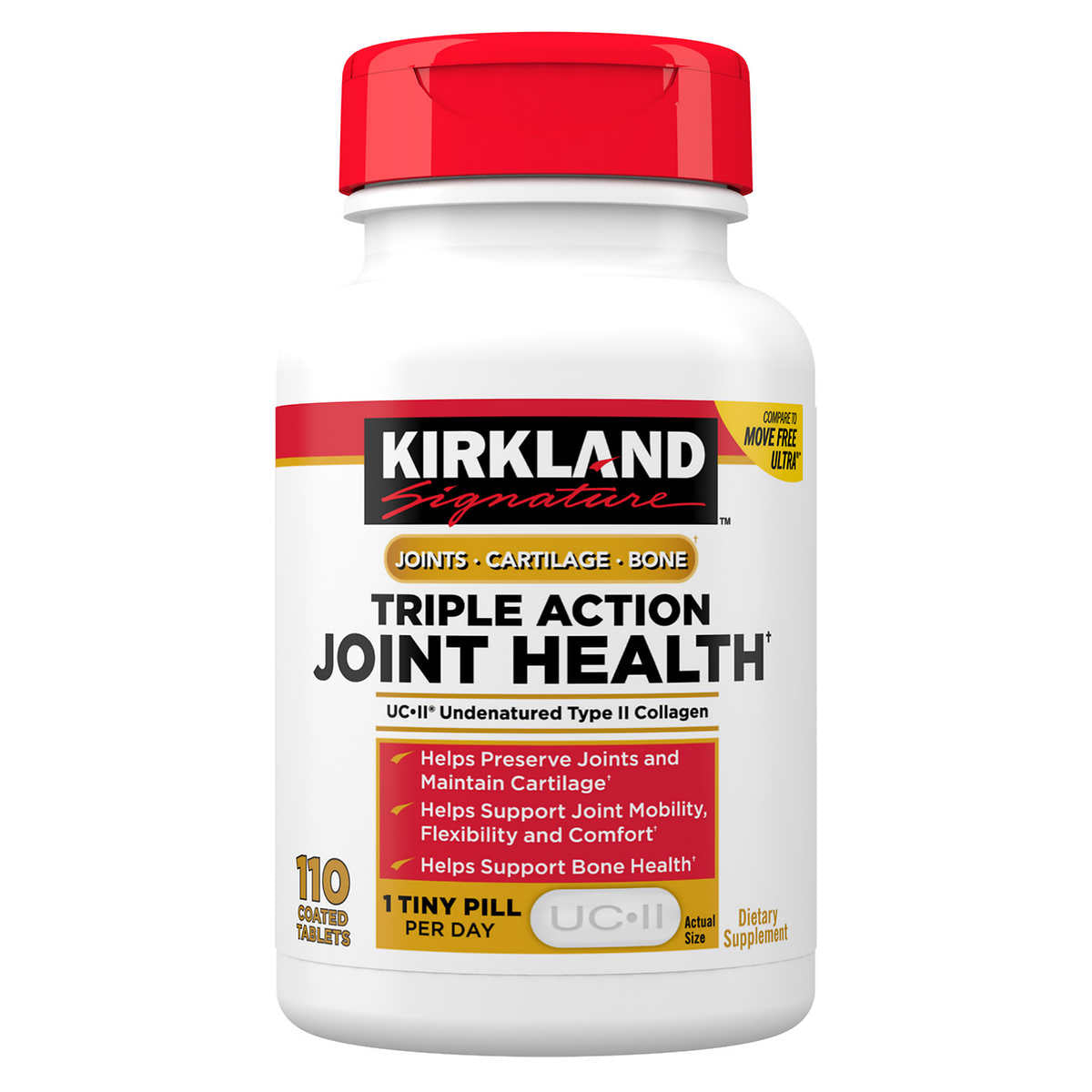 Kirkland Signature Triple Action Joint Health, 110 Coated Tablets