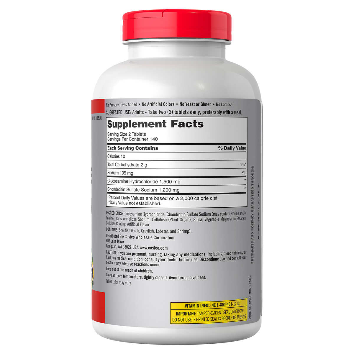 Kirkland Signature Advanced Glucosamine + Chondroitin, 280 Tablets