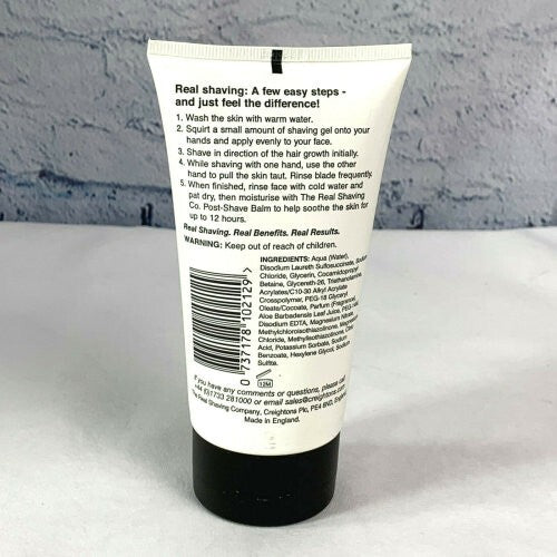 The Real Shaving Company Shave Gel, 150 ml, Anti Razor Burn Sensitive Formula