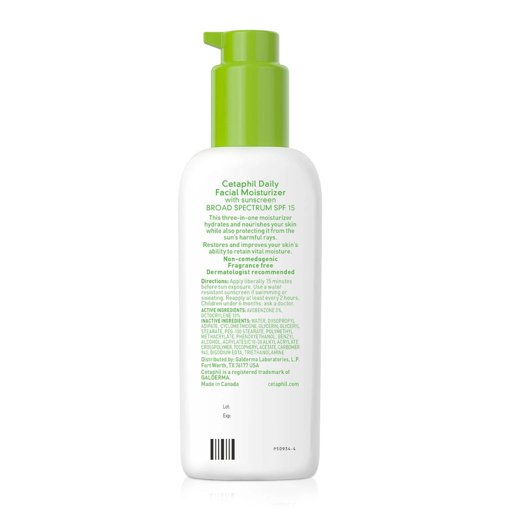 Cetaphil Daily Facial Moisturizer with SPF 15 Sunscreen, 4 FL OZ