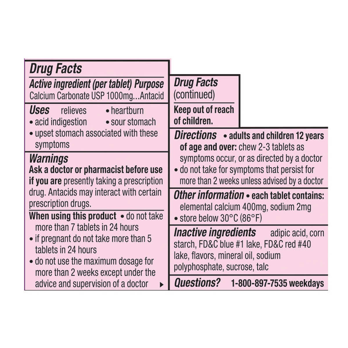 Tums Ultra Strength Antacid, Assorted Berries, 12 Rolls (144 Chewable Tablets)