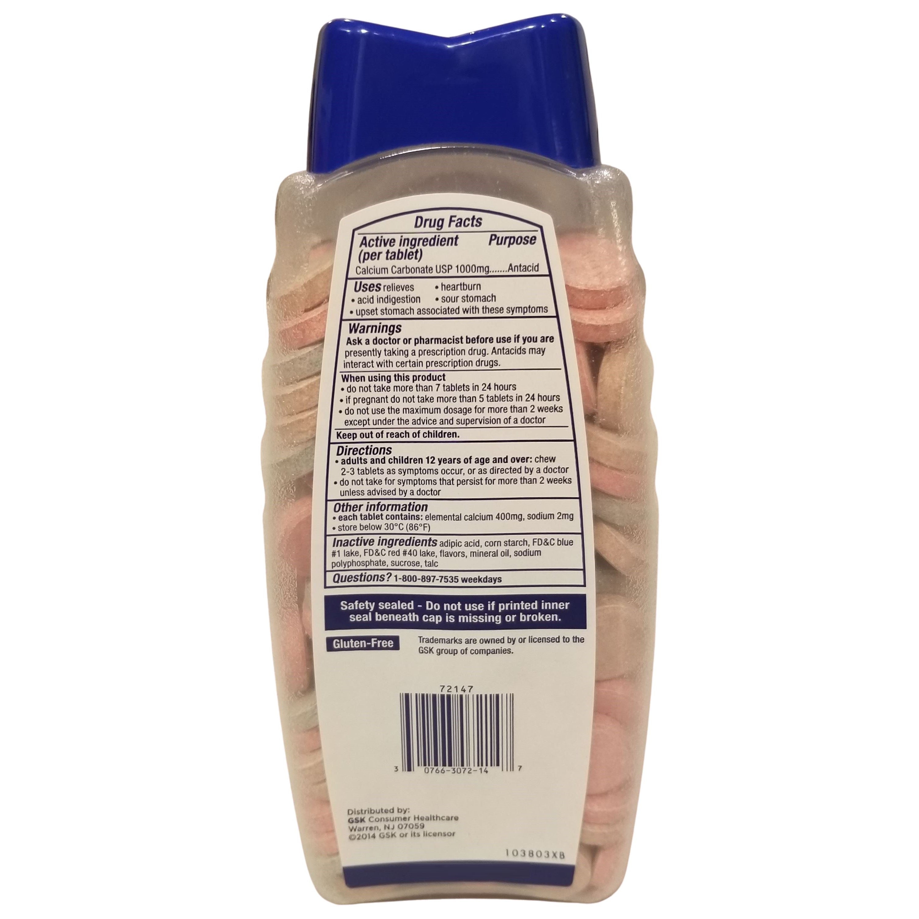 Bottle cap with label on a white background