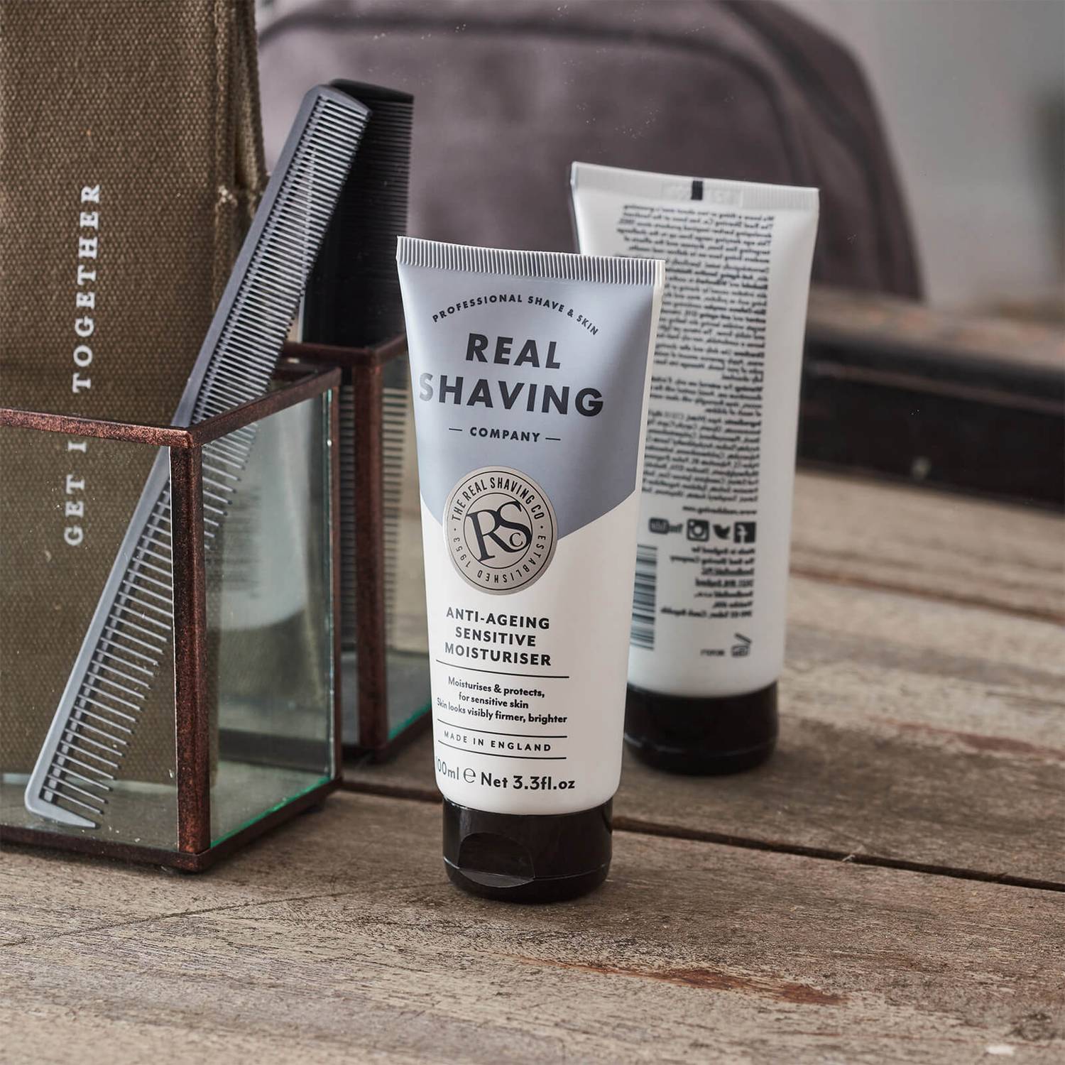The Real Shaving Company Anti-Aging Sensitive Moisturizer, 100 ml (3.3 fl oz)