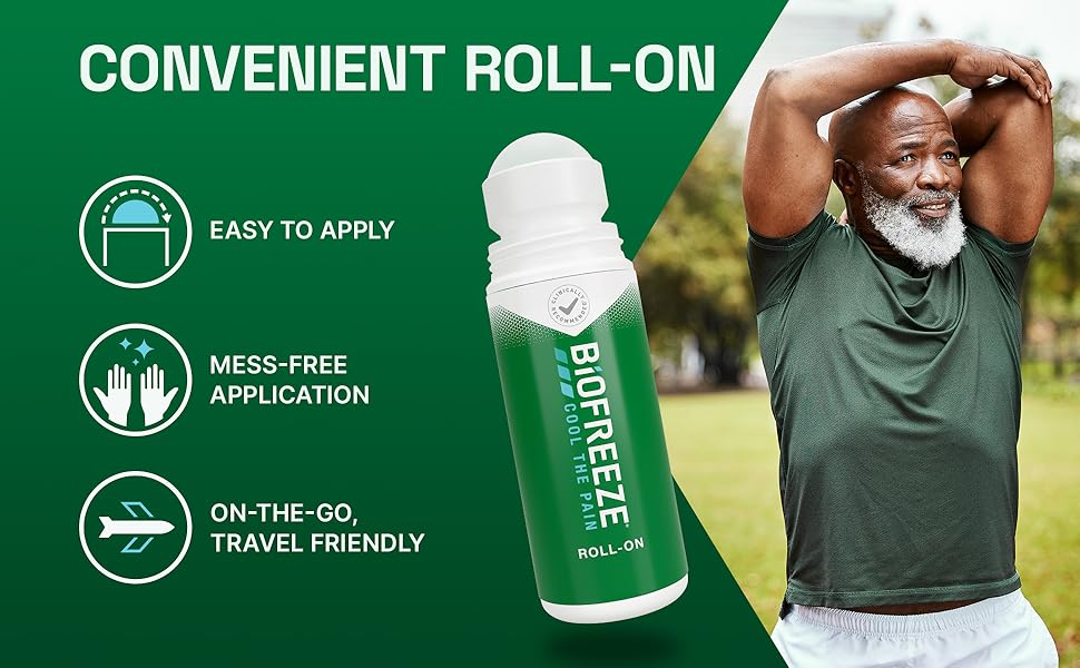 BioFreeze Cool The Pain Roll On Bottle 3 fl oz (89 ml)