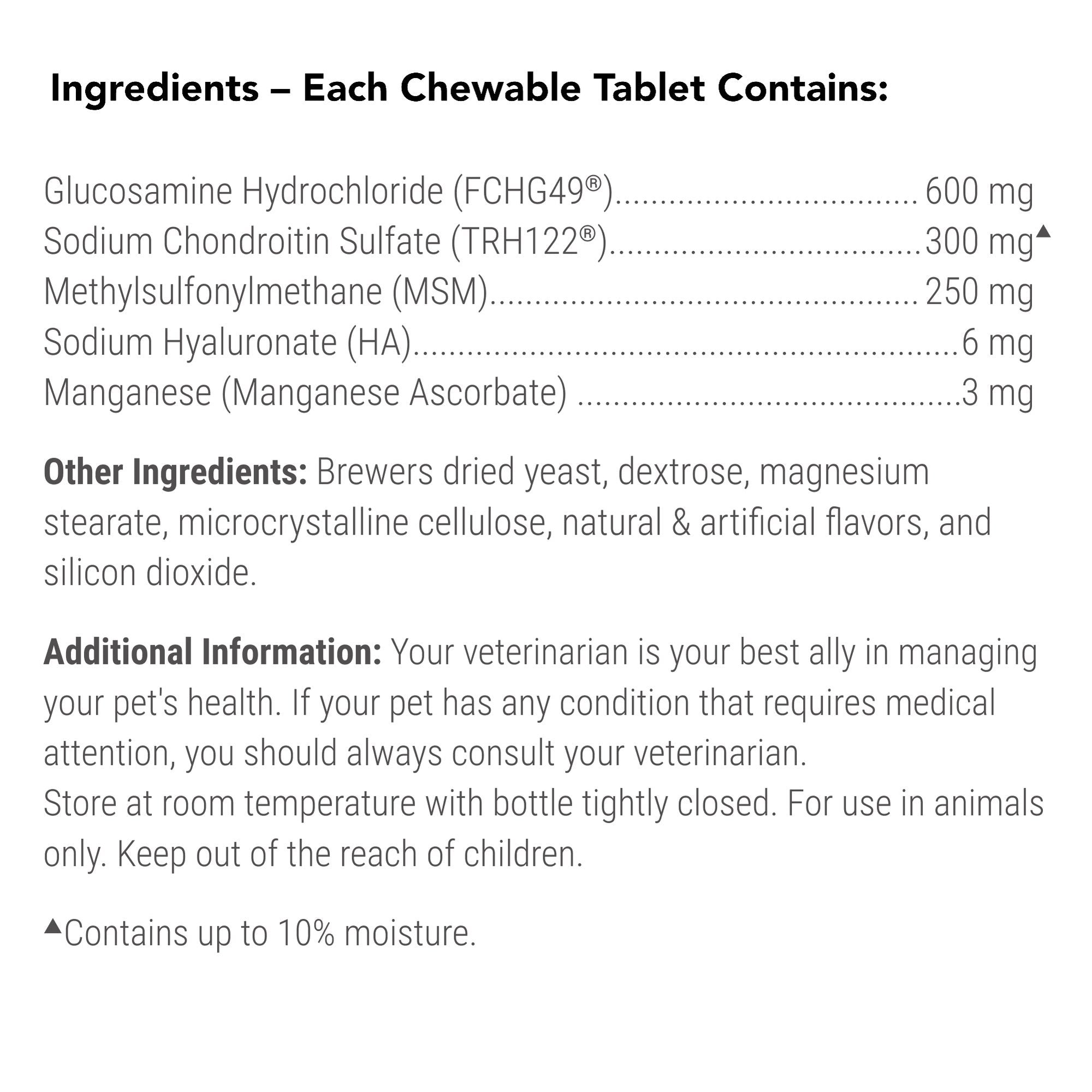 Cosequin Joint Health Supplement For Dogs, 180 Chewable Tablets - with MSM & Hyaluronic Acid, by Nutramax