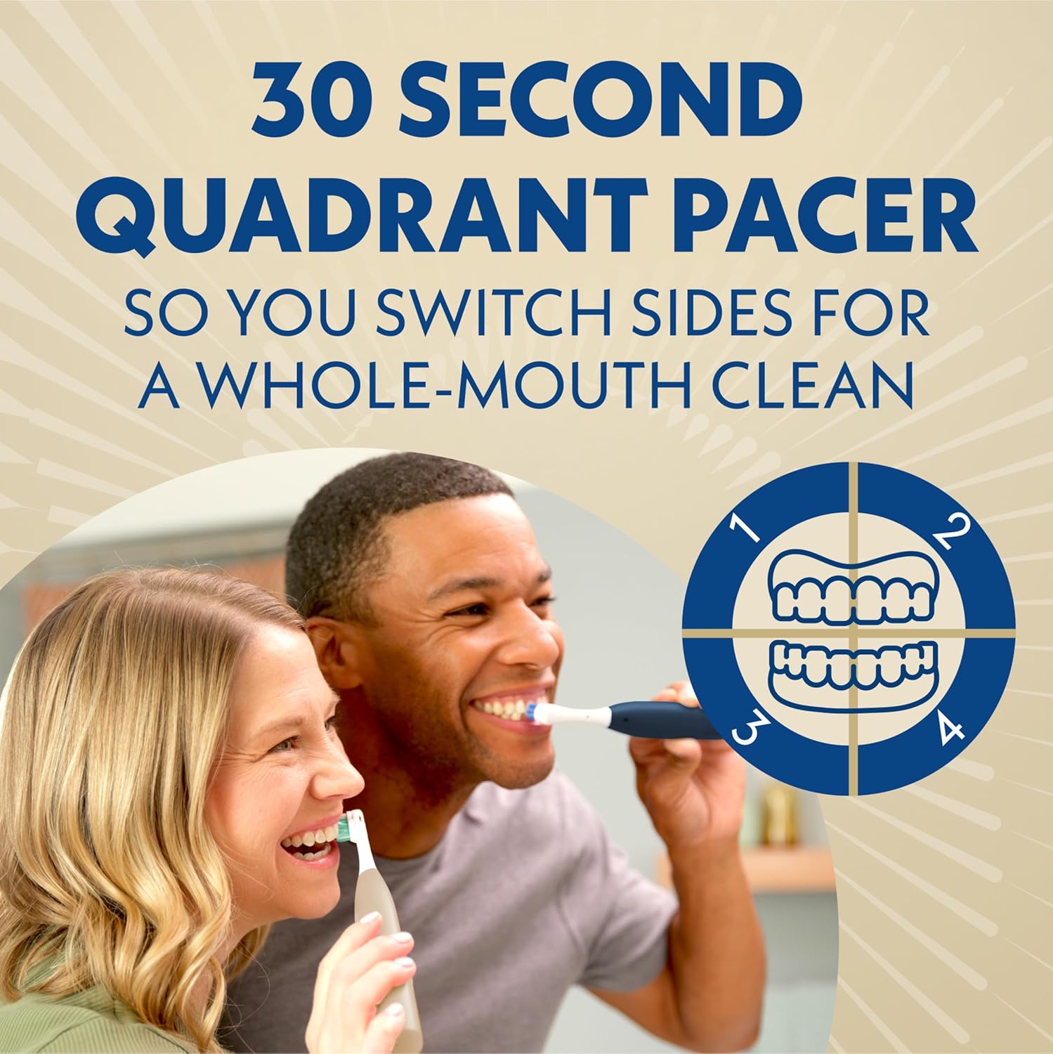 Spinbrush Smart Clean Battery Powered Toothbrush, Dual Action Head, Soft, Midnight Blue