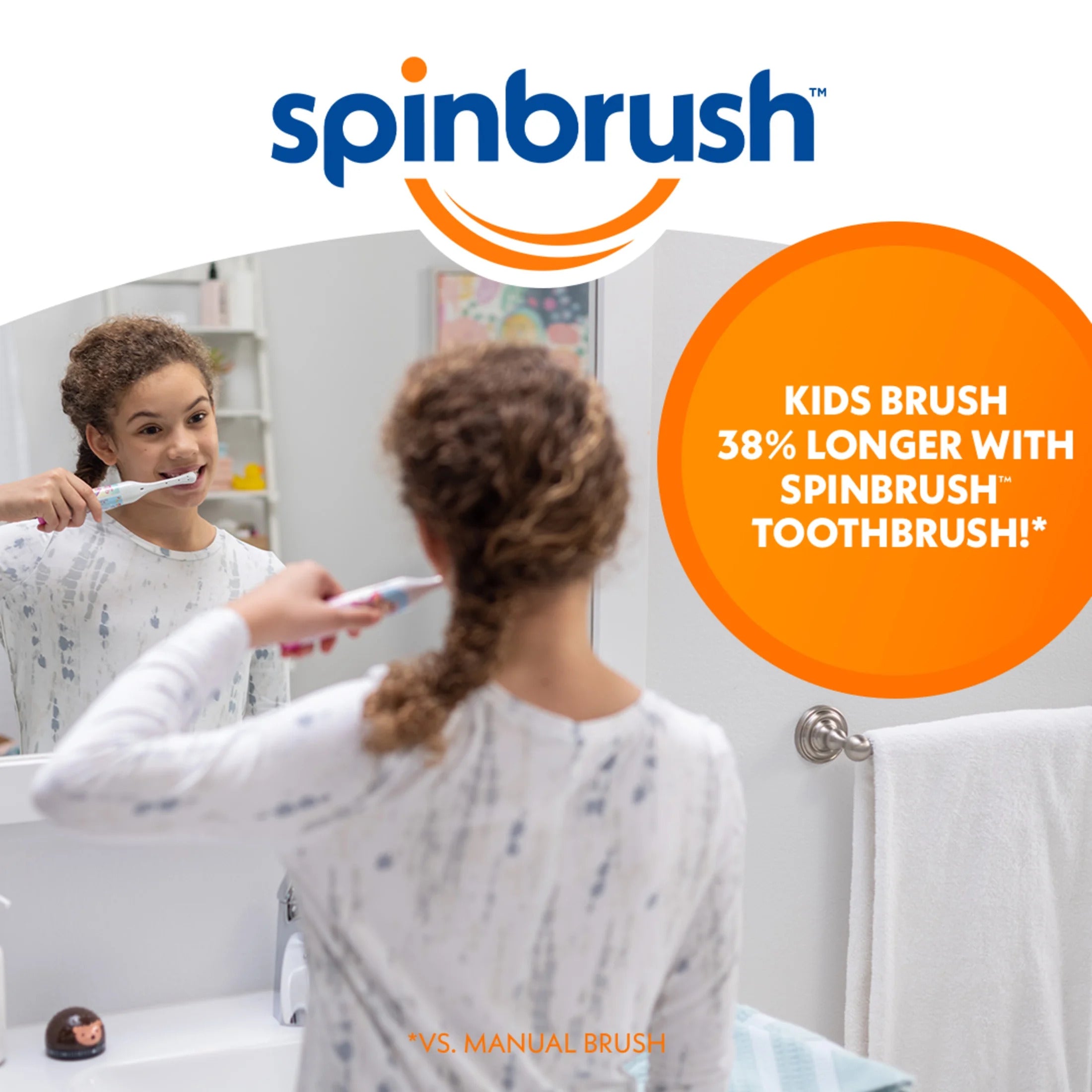 Spinbrush Clear & Clean Powered Toothbrush, Soft