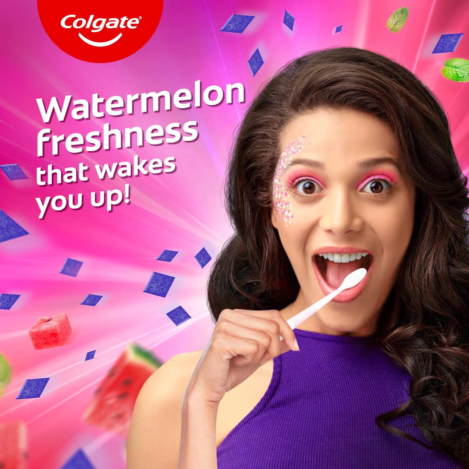 Colgate Max Fresh Toothpaste with Breath Strips, Watermelon Blast, 4.8 Oz (136 g)