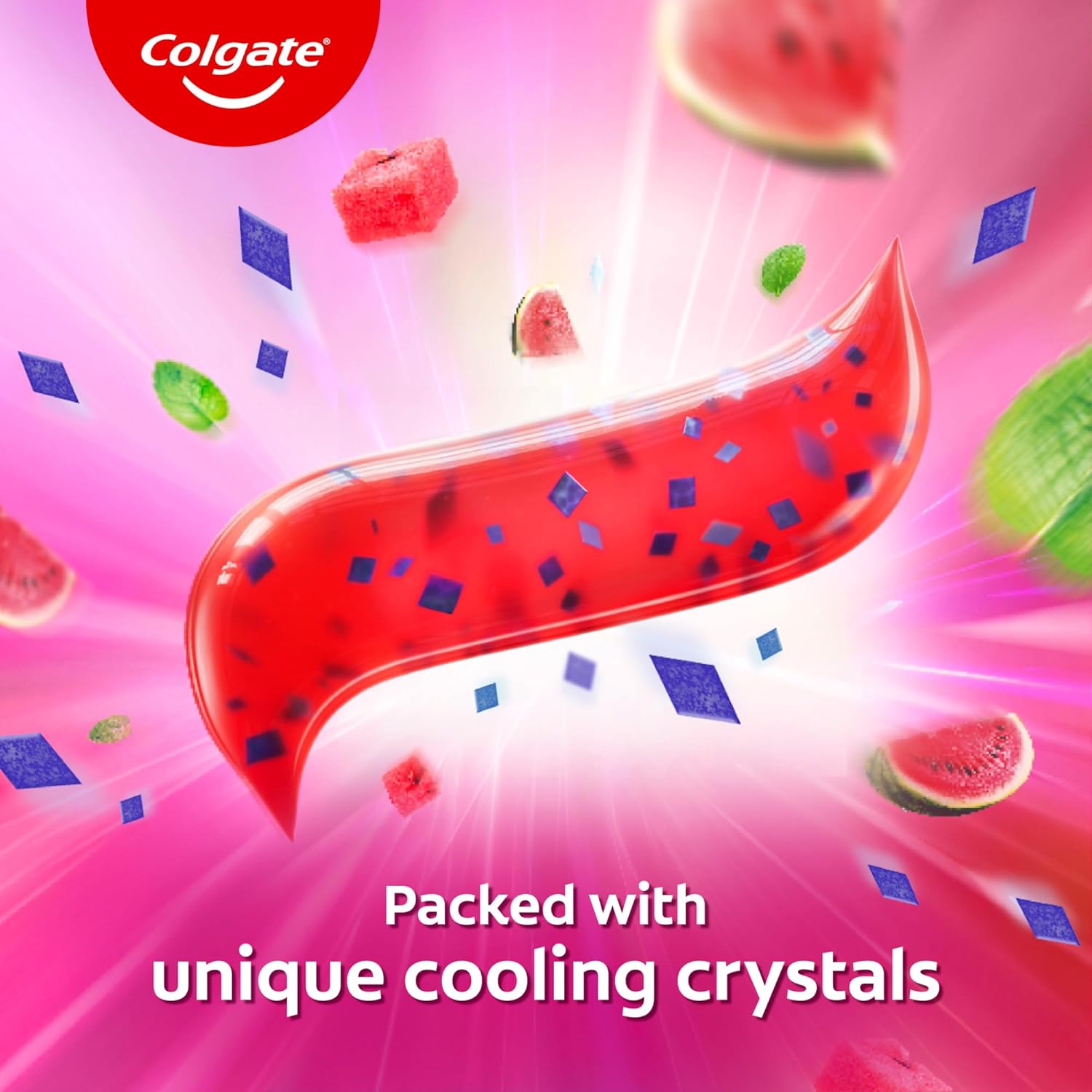Colgate Max Fresh Toothpaste with Breath Strips, Watermelon Blast, 4.8 Oz (136 g)