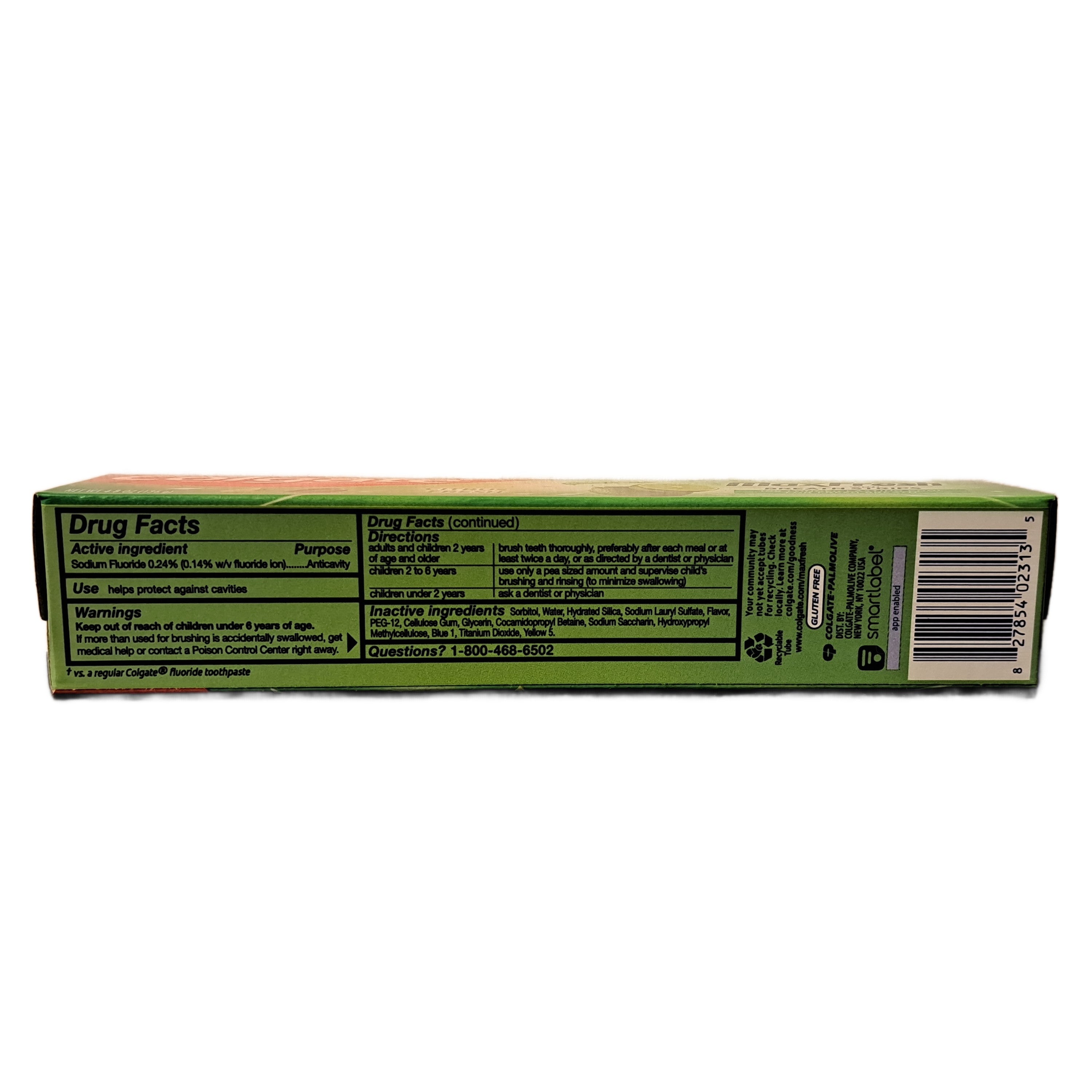 Colgate Max Fresh Toothpaste with Breath Strips, Citrus Fresh, 4.8 Oz (136 g)