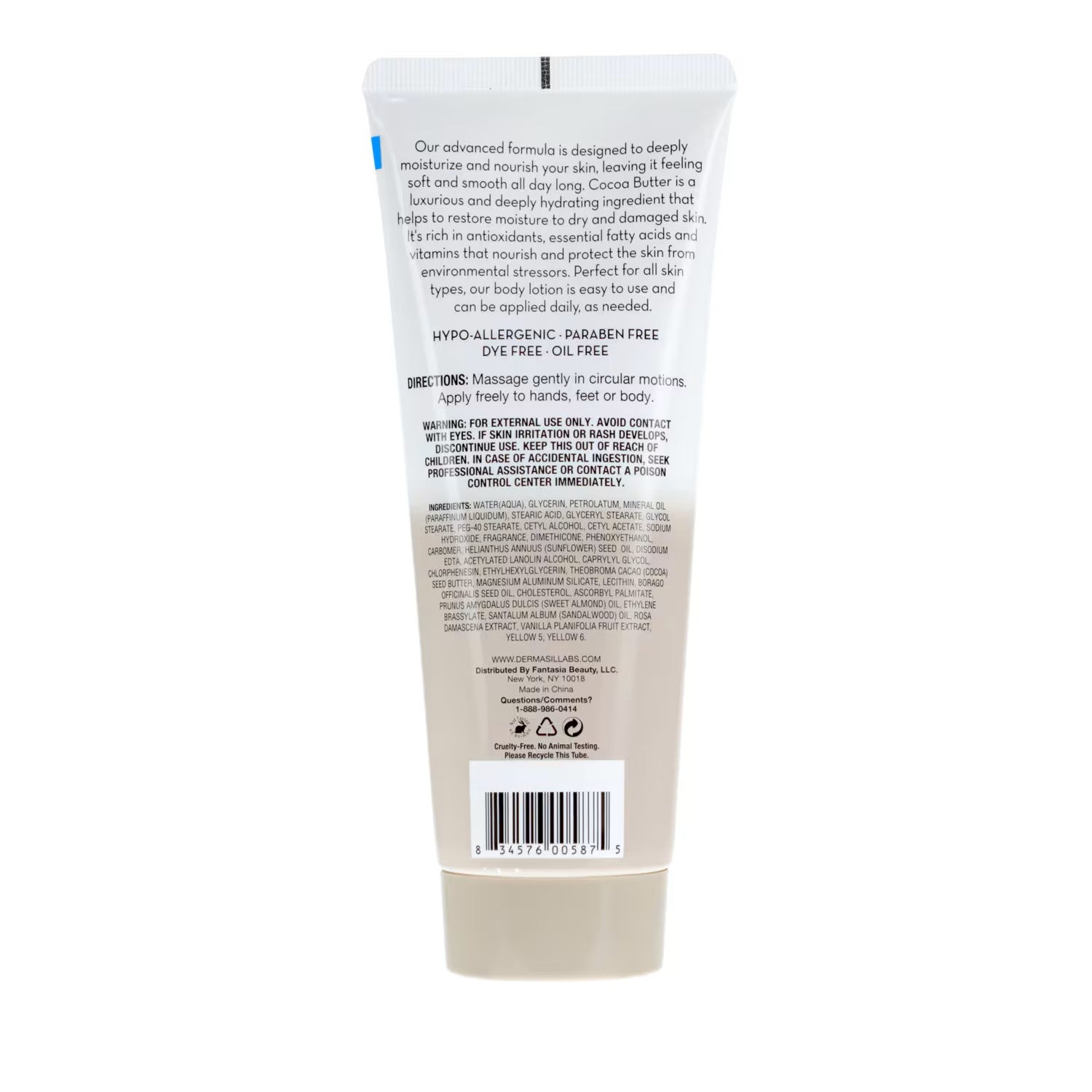 Dermasil Labs Cocoa Butter Moisturizing Body Lotion, 8 fl oz (236 ml)