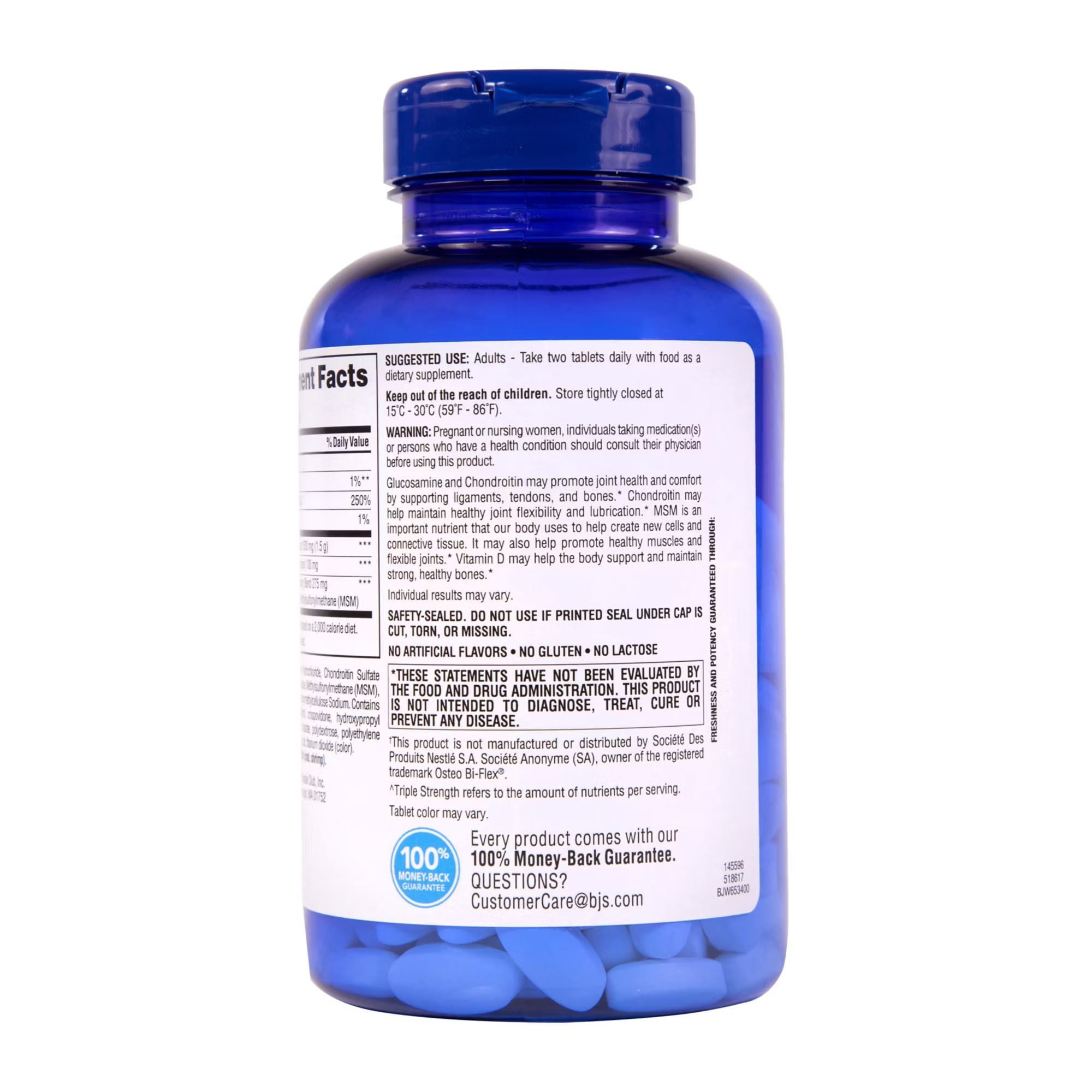 Berkley Jensen Glucosamine Chondroitin Complex + Vitamin D3, 200 Tablets